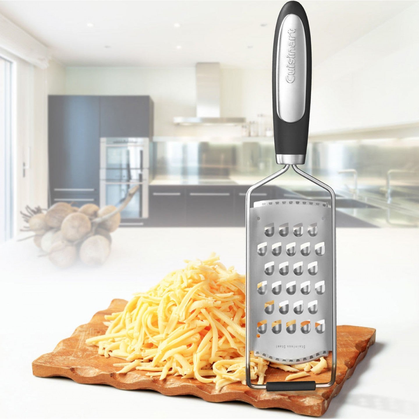 Cuisinart CTG-07-LGC Large Cut Hand Grater - Stainless Steel Kitchen Tool for Cheese, Vegetables & Fruits - Perfect for Cooking, Baking & Meal Prep