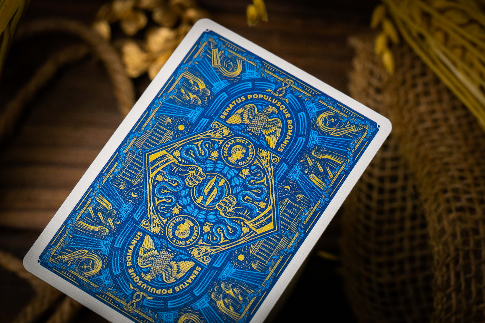 Premium Blue Caesar Playing Cards - Classic Design for Poker, Blackjack & Magic Tricks | Ideal for Game Nights, Casino Parties & Cardistry