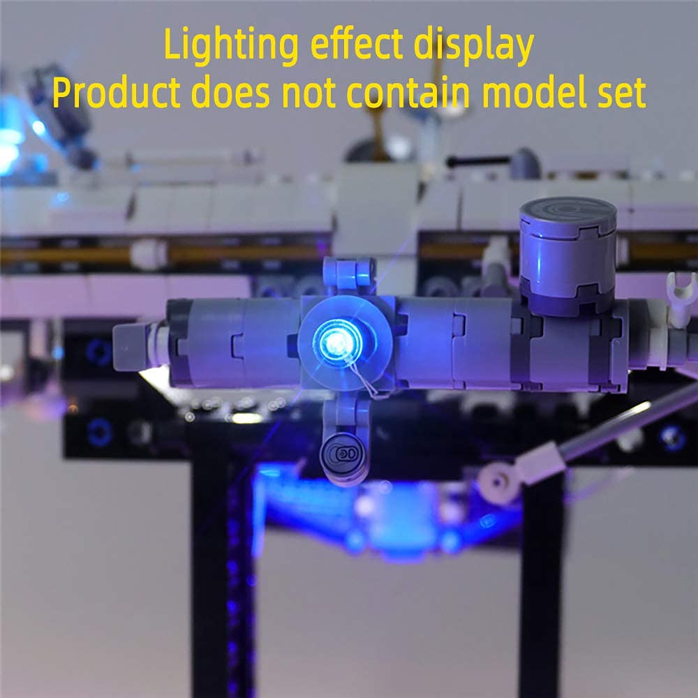 GEAMENT LED Light Kit for International Space Station - Compatible with Lego Ideas 21321 Building Set (Bricks Not Included) - Perfect for Model Display, Night Light & Space-Themed Room Decor
