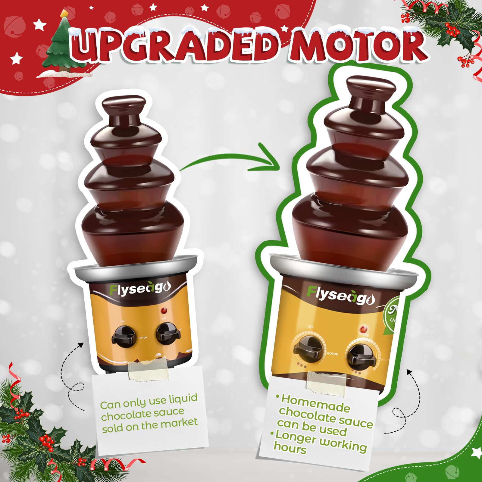 4-Tier Chocolate Fountain Machine for Parties & Events - 3-Tier Mini Chocolate Fountain for Home & Small Gatherings - Perfect for Weddings, Birthdays, and Dessert Displays
