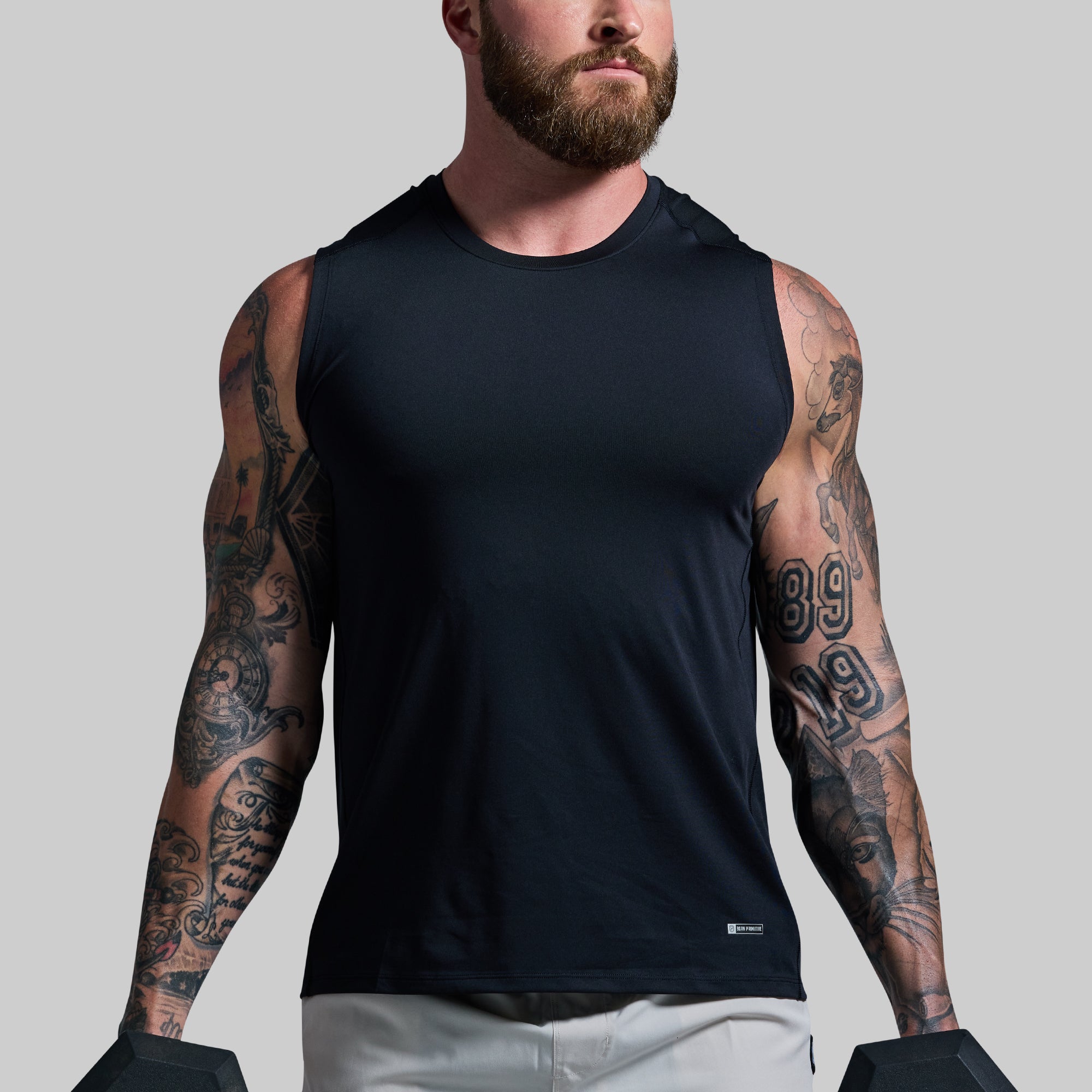 Men's Workout Muscle Tank Top - Breathable & Comfortable Gym Shirt for Training (Black) | Perfect for Weightlifting, Running & Fitness