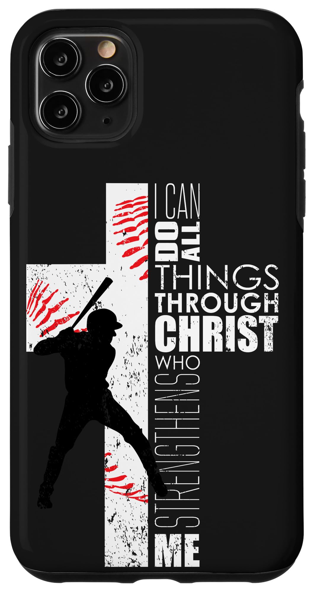 iPhone 11 Pro Max Case - Shockproof Baseball Design Protective Cover for Kids & Teens | Perfect Gift for Baseball Players & Christian Youth | School, Game & Daily Use
