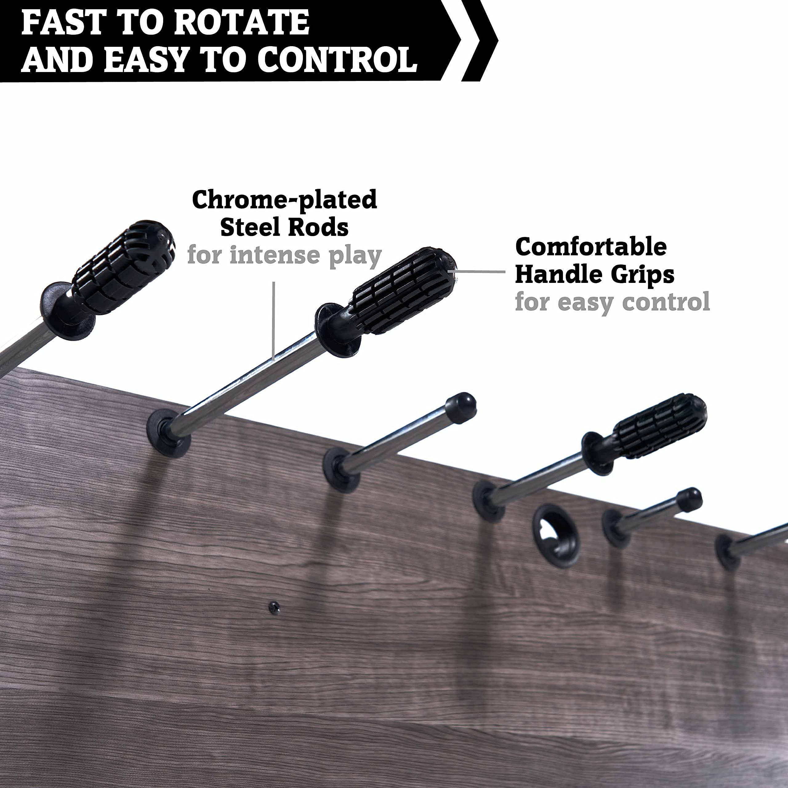 Durable & Stylish Hall of Games Foosball Table with Tabletop Balls - Multiple Design Options for Game Rooms, Bars & Recreation Areas - Best Indoor Sports Entertainment for Family Fun & Parties