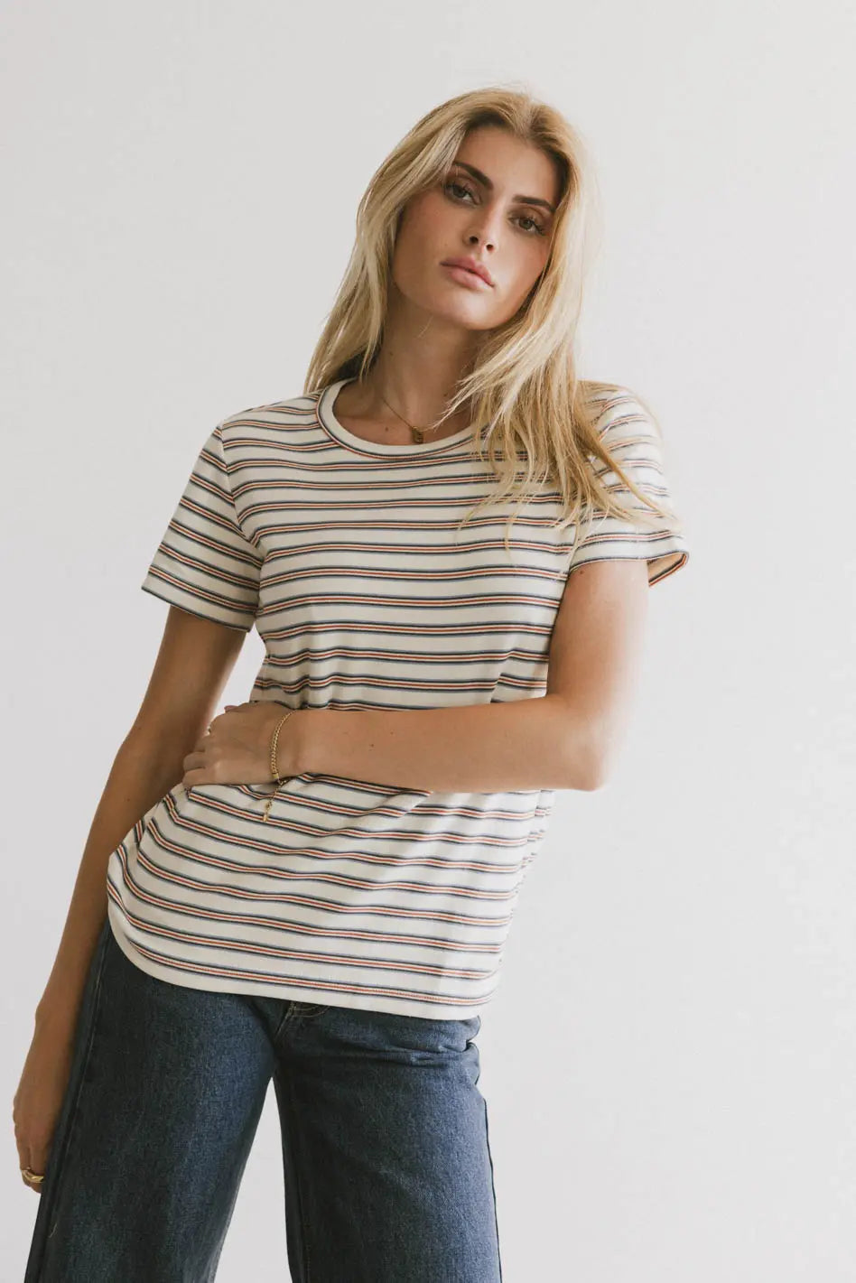 McKenna Striped Ivory Top for Women | Casual & Chic Blouse | Perfect for Work, Date Night & Everyday Wear | FINAL SALE