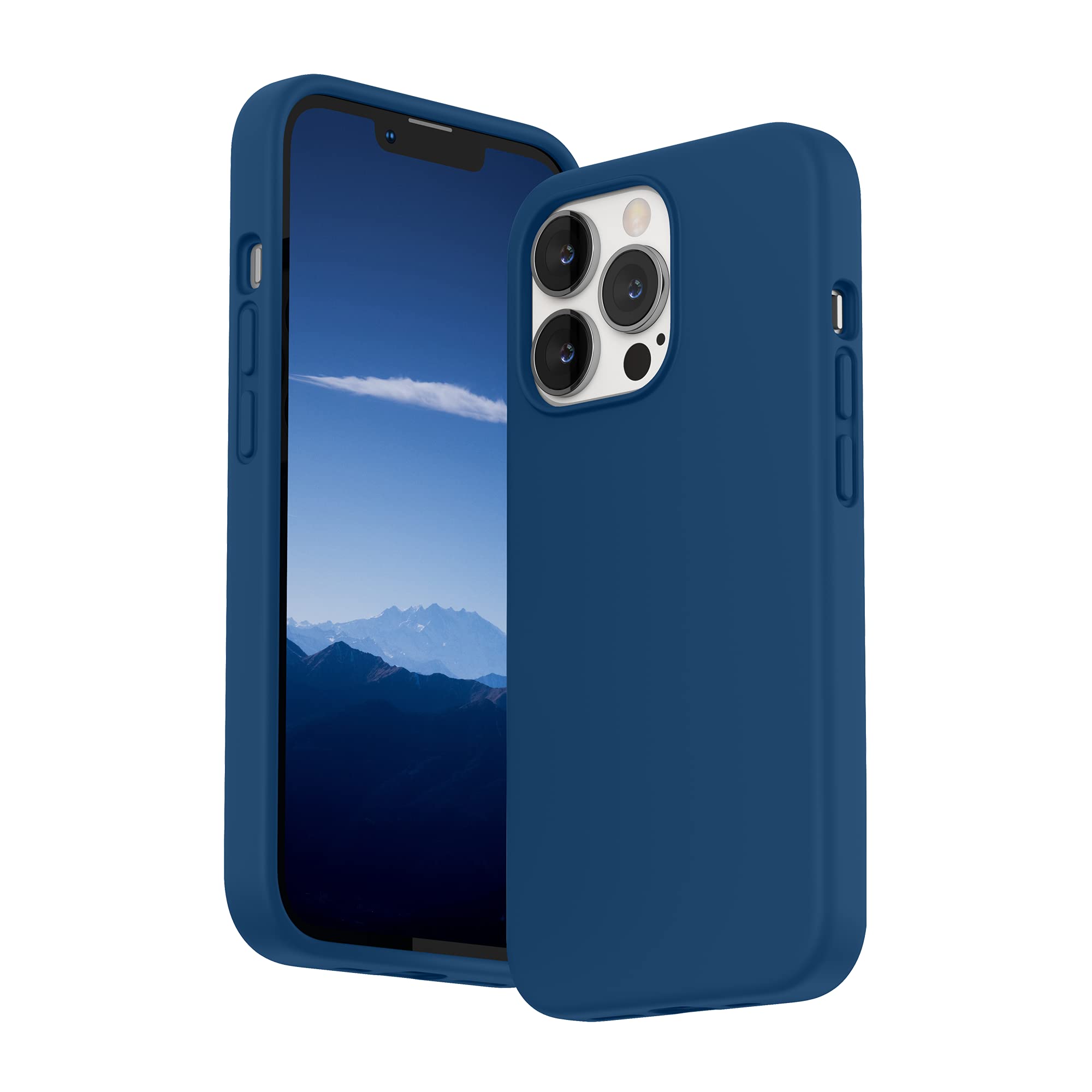 SURPHY Liquid Silicone Case for iPhone 13 Pro (6.1 inch 2021) - Premium Shockproof Phone Cover with Soft Microfiber Lining - Blue Horizon | Perfect for Daily Use, Travel Protection & Gift Giving