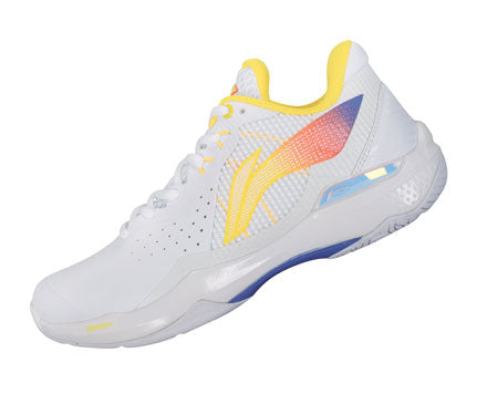 Li Ning Unisex Badminton Shoes AYAS018 - Lightweight & Breathable for Indoor Sports - Perfect for Badminton, Tennis & Court Games (White)