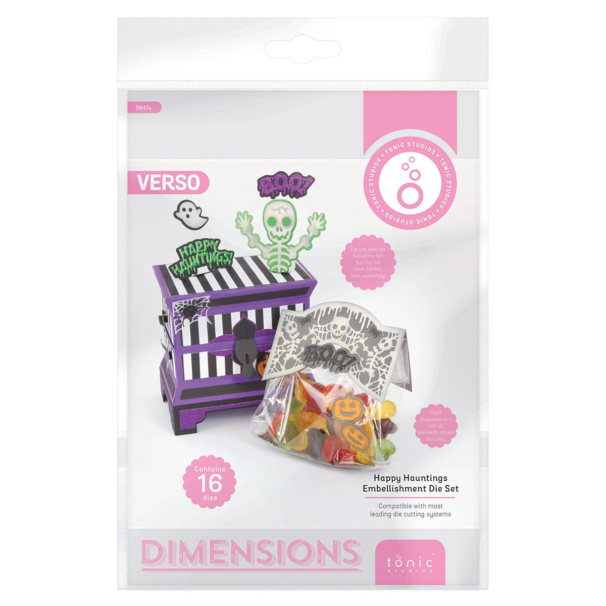 Happy Hauntings Embellishment Die Set - Halloween Scrapbooking & Card Making Supplies for DIY Crafts