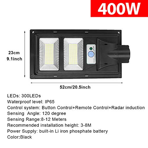 200W/400W/600W/800W Solar LED Security Light - Outdoor Motion Sensor Wall Lamp with PIR & Remote Control - Perfect for Garden, Pathway, Driveway and Backyard Lighting