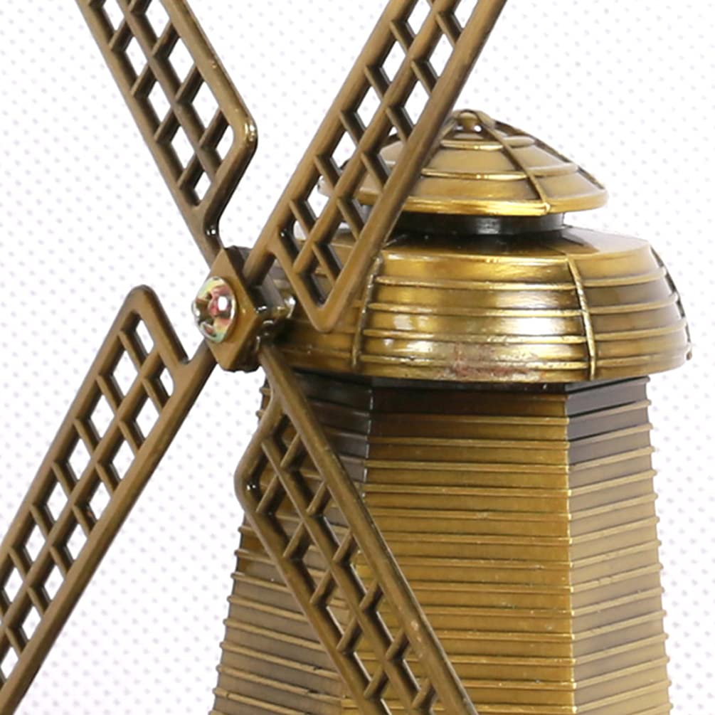 EXCEART Taipei 101 Copper Windmill Ornament - Handcrafted Christmas Decor, Netherlands Inspired Home Decoration for Holiday Tree, Gift & Souvenir Collection