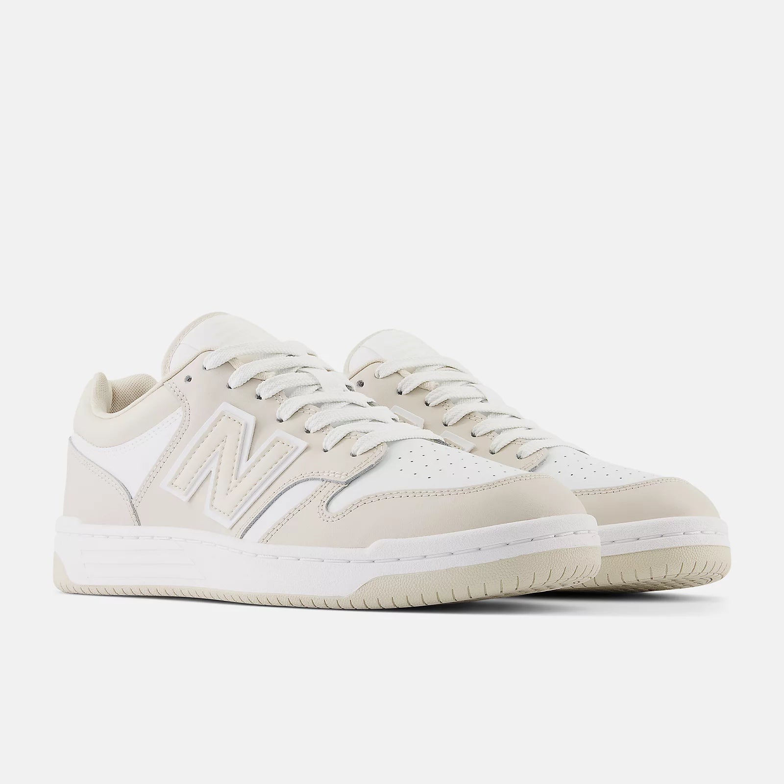 480 Sneaker for Men & Women - Comfortable Casual Shoes in Timberwolf & White - Perfect for Walking, Running & Everyday Wear