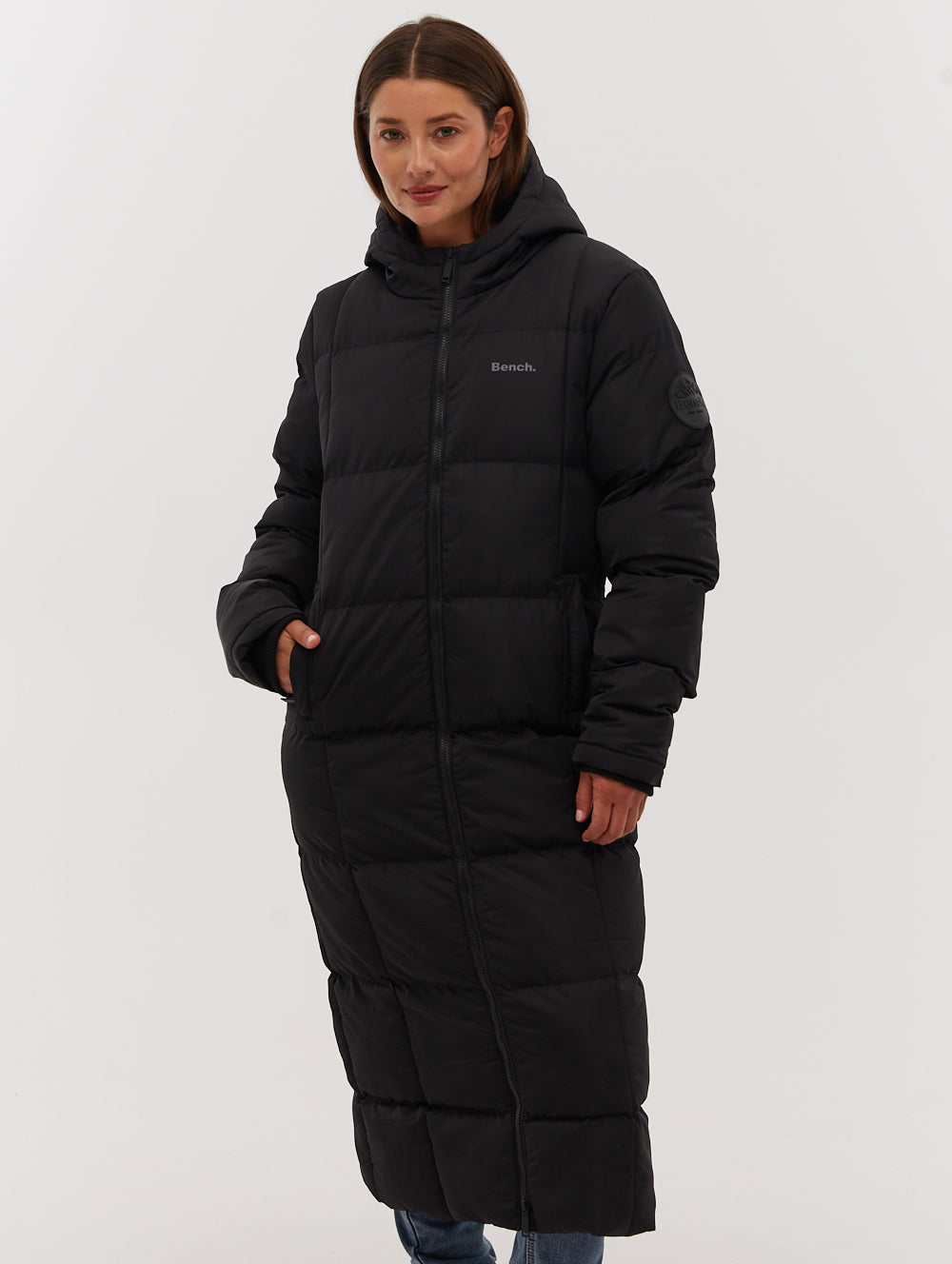 Polli Long Puffer Parka for Women - Winter Warm Hooded Down Jacket with Waterproof Shell - Perfect for Snowboarding, Skiing & Cold Weather Outdoor Activities