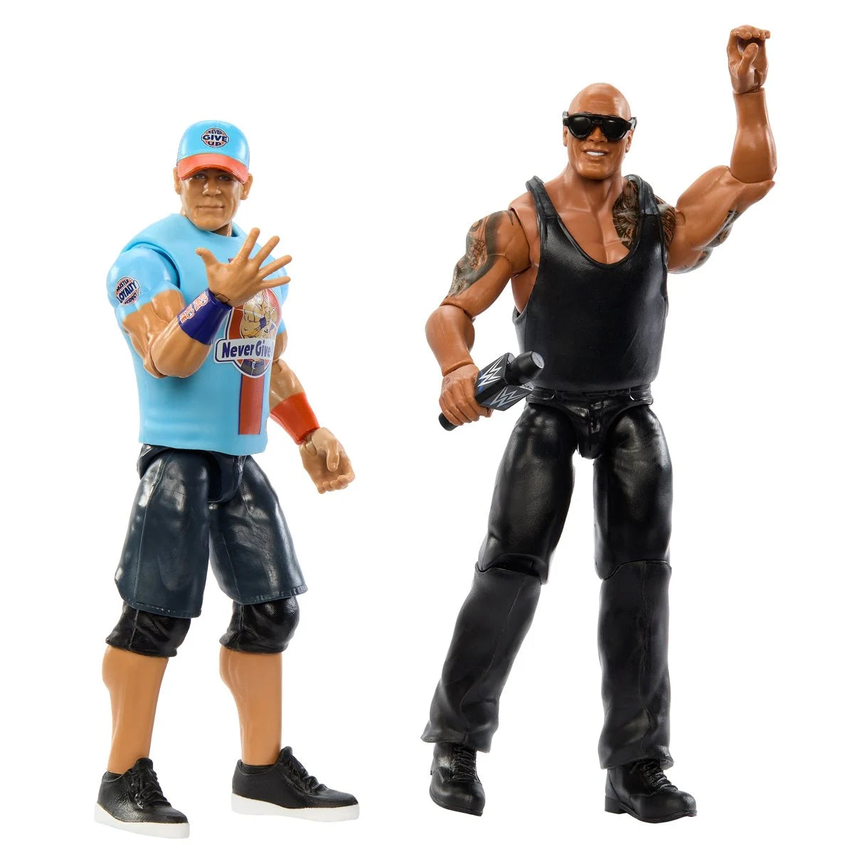 WWE The Rock & John Cena Action Figure 2-Pack - Elite Collectible Wrestling Toys for Kids & Adults - Perfect for Play, Display & WWE Fan Collections