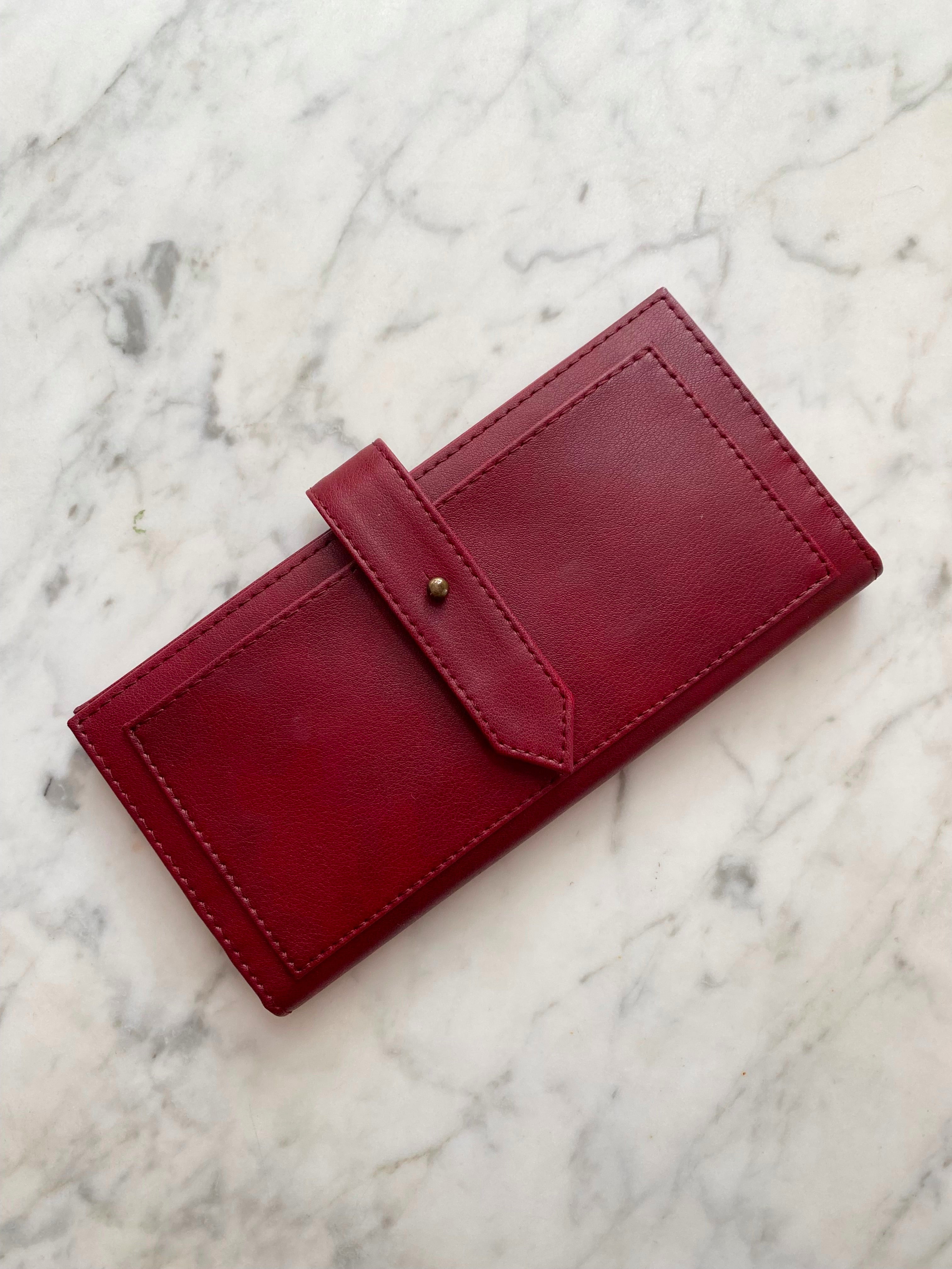 Novacas Genuine Leather Marisol Wallet for Women - Slim RFID Blocking Bifold Wallet with Card Slots (Bordeaux) - Perfect for Everyday Use, Travel & Gift Giving