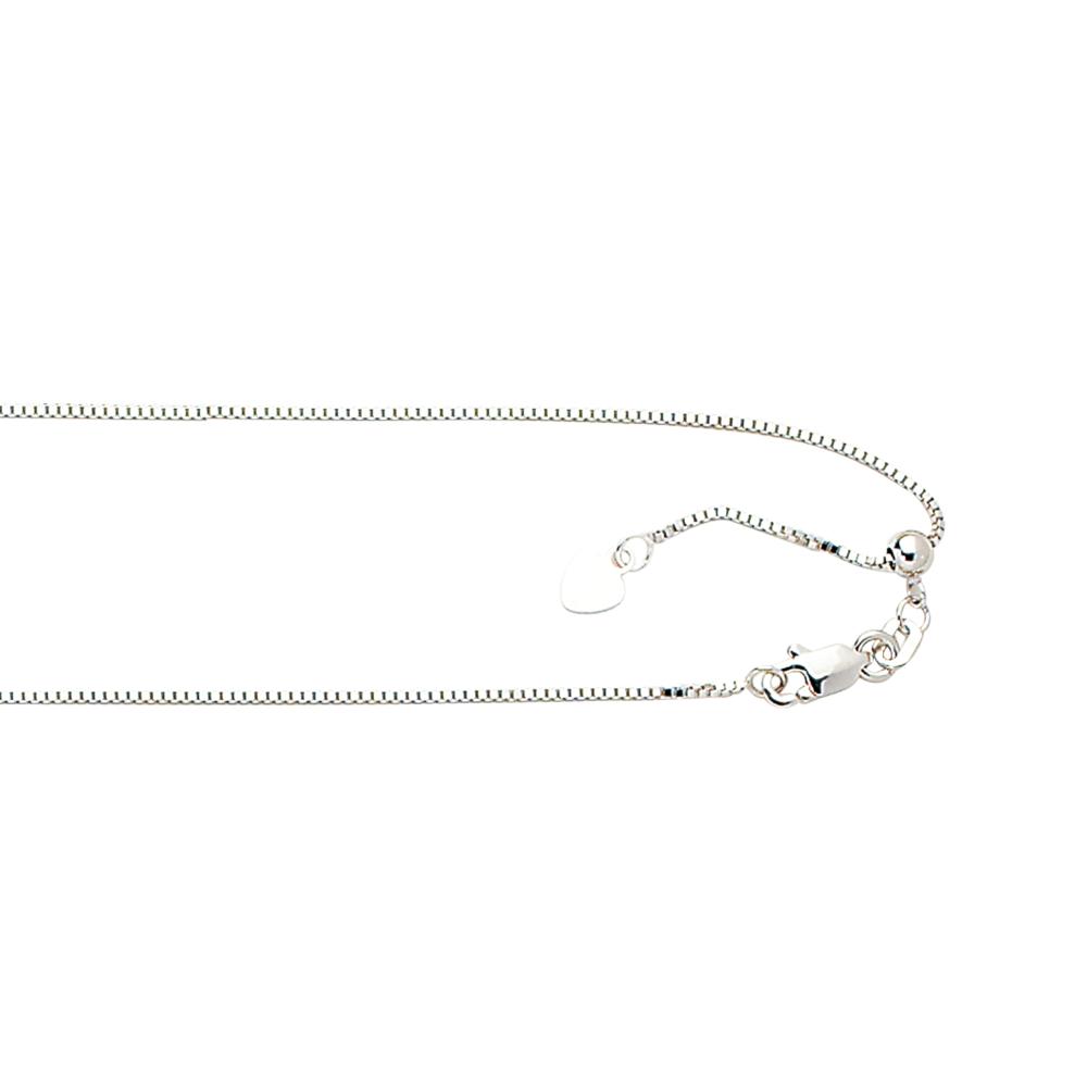 10K Gold 0.85mm Adjustable Box Chain Necklace - Dainty & Elegant Jewelry for Women - Perfect for Layering, Gifts & Everyday Wear