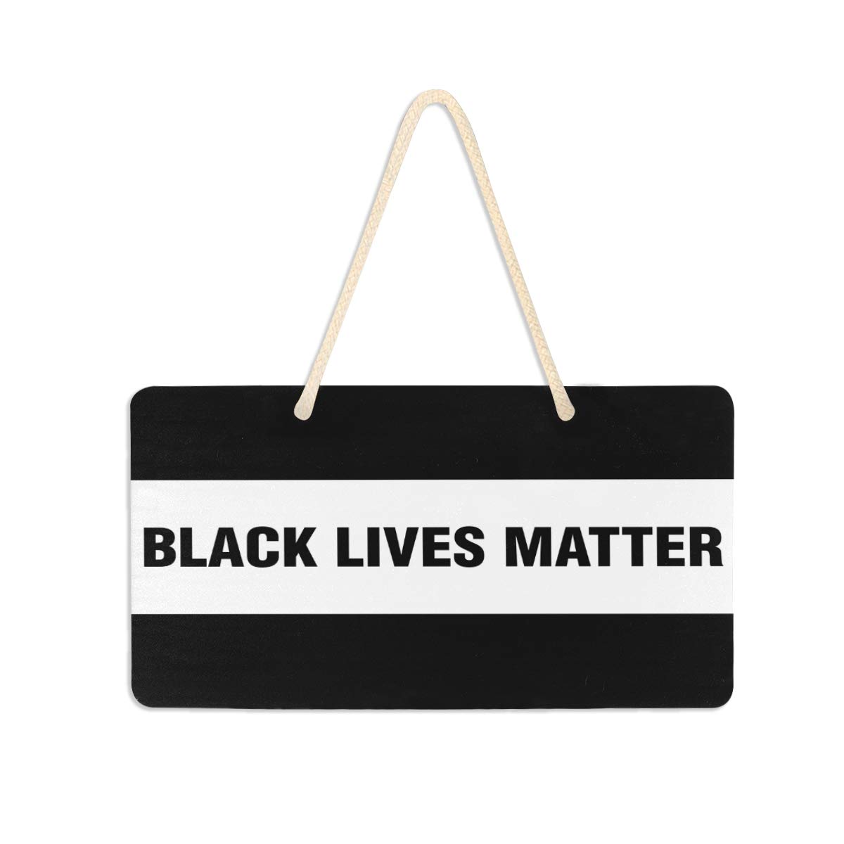 Vikko Black Lives Matter PVC Door Sign - 6x11 Inch Front Door Plaque Hanger for Farmhouse, Office, Coffee Shop & Bar Decor - Perfect for Holiday, Social Justice & Everyday Home Decoration