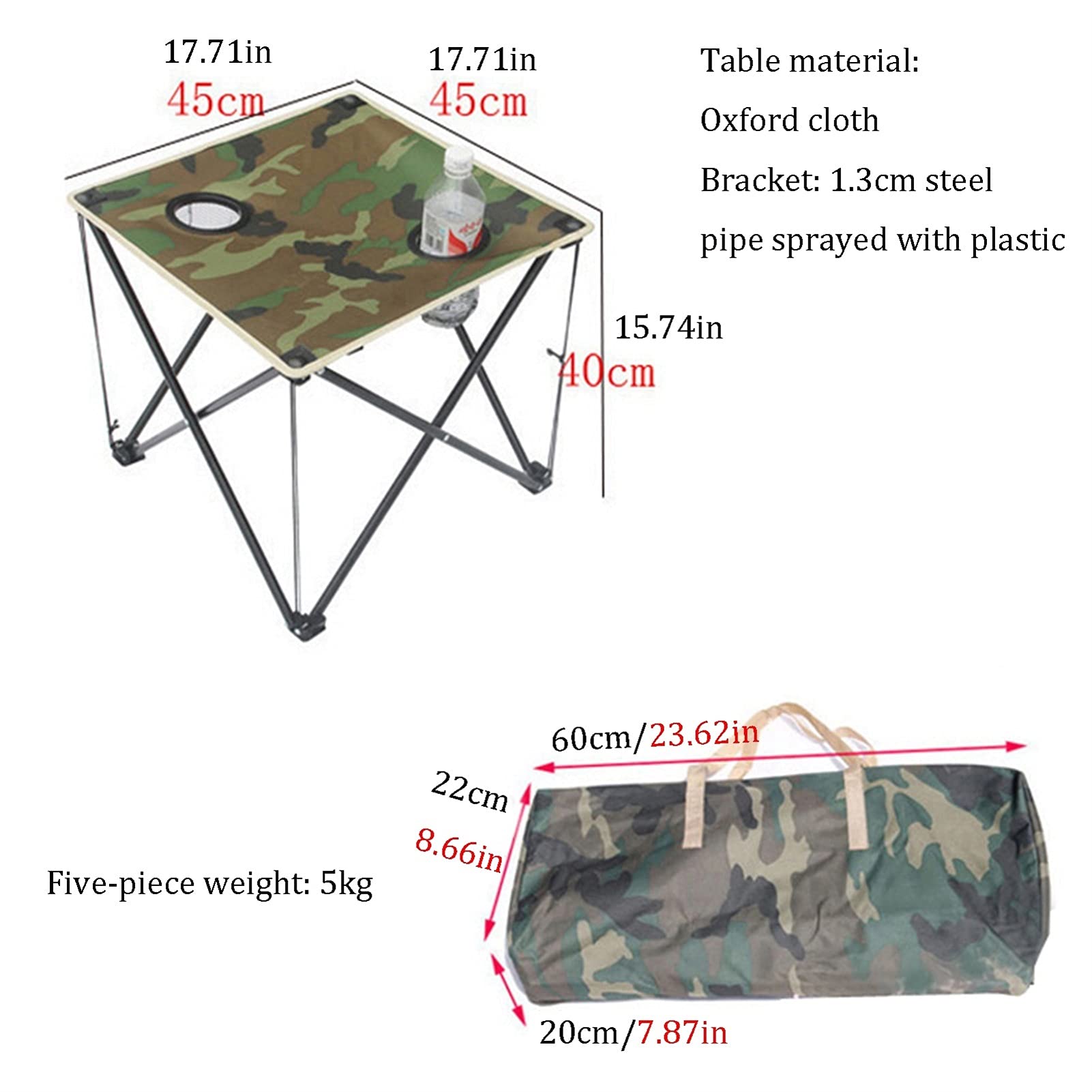 Ultra-Light Folding Camping Table with Chairs - Portable Picnic Table for Outdoor Adventures, Backyard & Balcony Use - Includes Cup Holder & Carry Bag | Perfect for Camping, Hiking, Beach Trips & BBQs