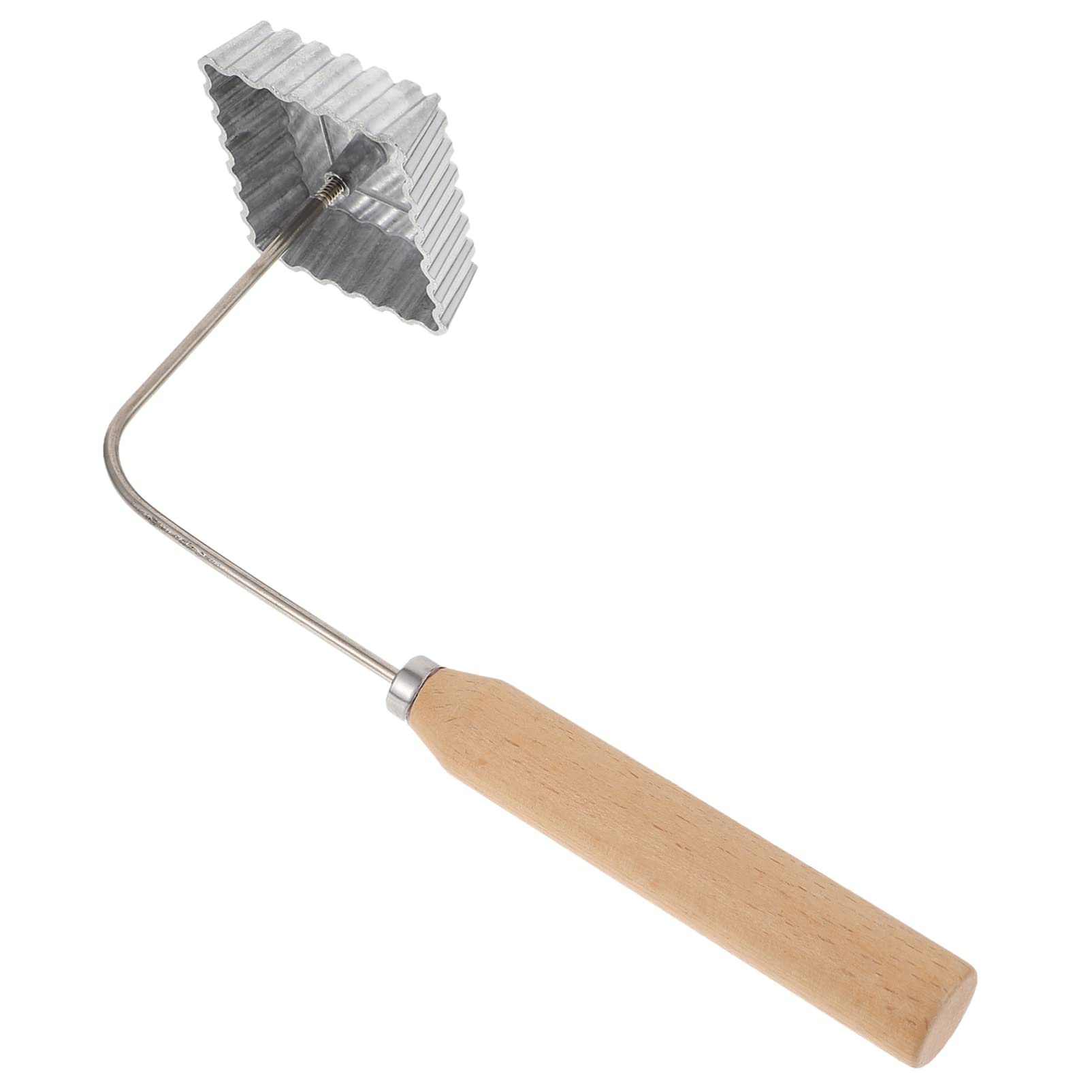 Premium Hemoton Rosette Timbale Aluminum Waffle Mold with Wooden Handle - Swedish Style Cookie Maker for Homemade Rosette Bunuelos & Square Waffles - Perfect for Holiday Baking, Party Treats & Family Desserts