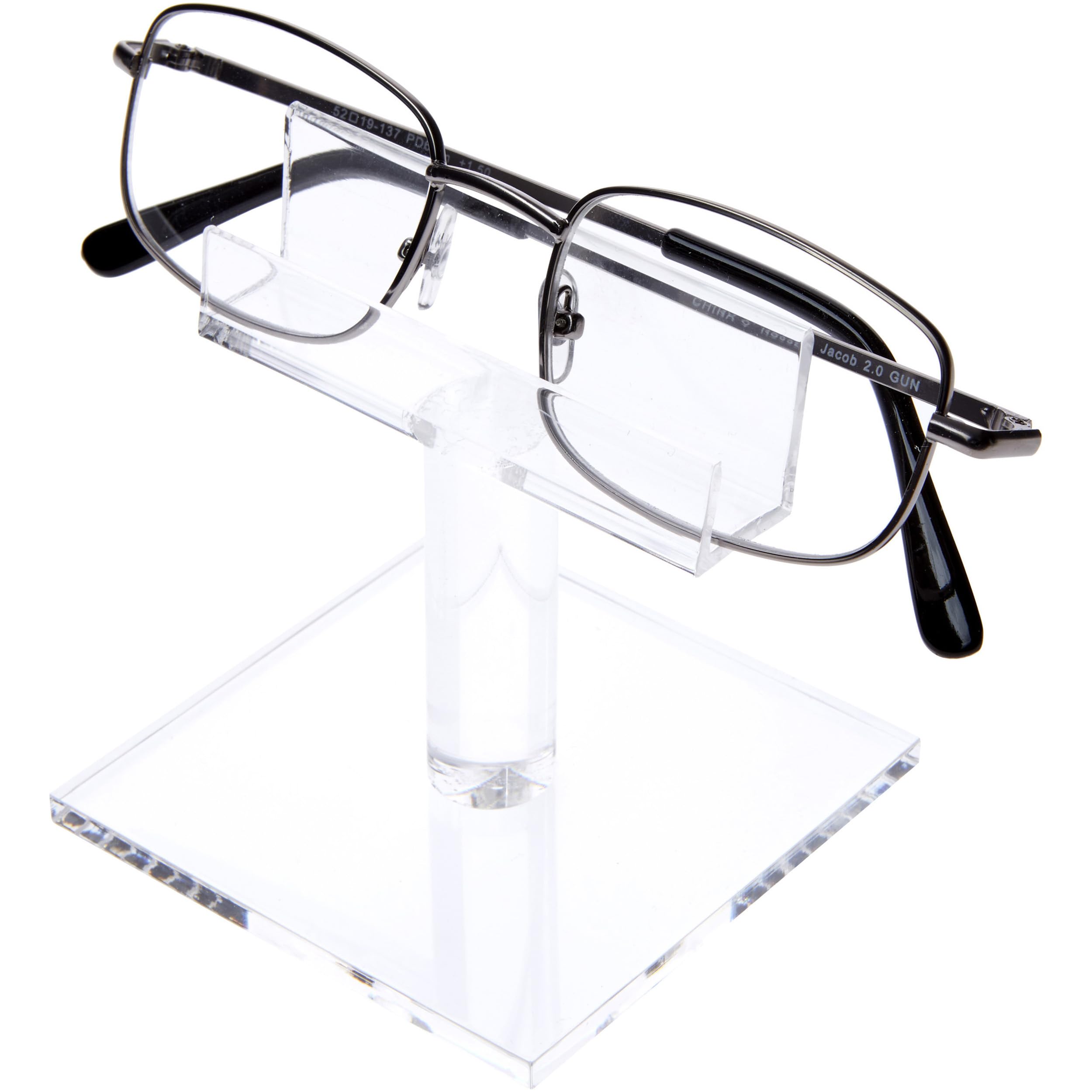 Clear Acrylic Square Display Stand for Eyeglass Frames - 2.625