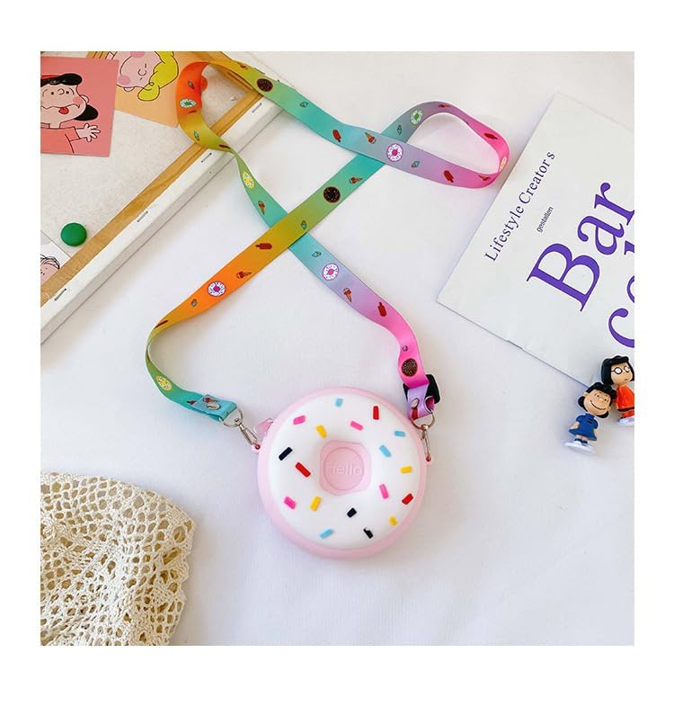 Stylish Silicone Donut Coin Purse - Cute Strawberry Design Handbag for Women & Girls | Perfect for Parties, Shopping & Everyday Use