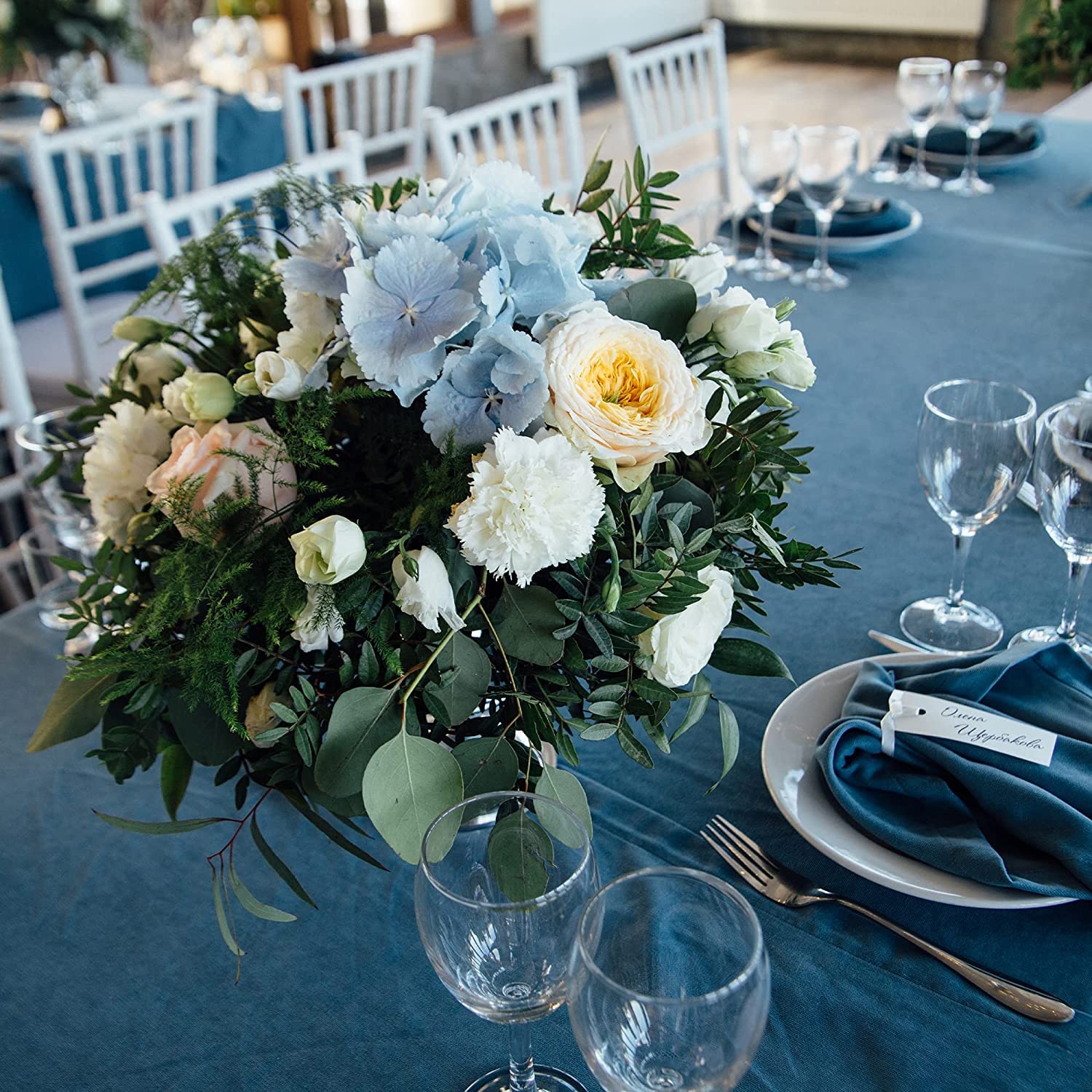 Elegant Rectangle Polyester Tablecloth (90