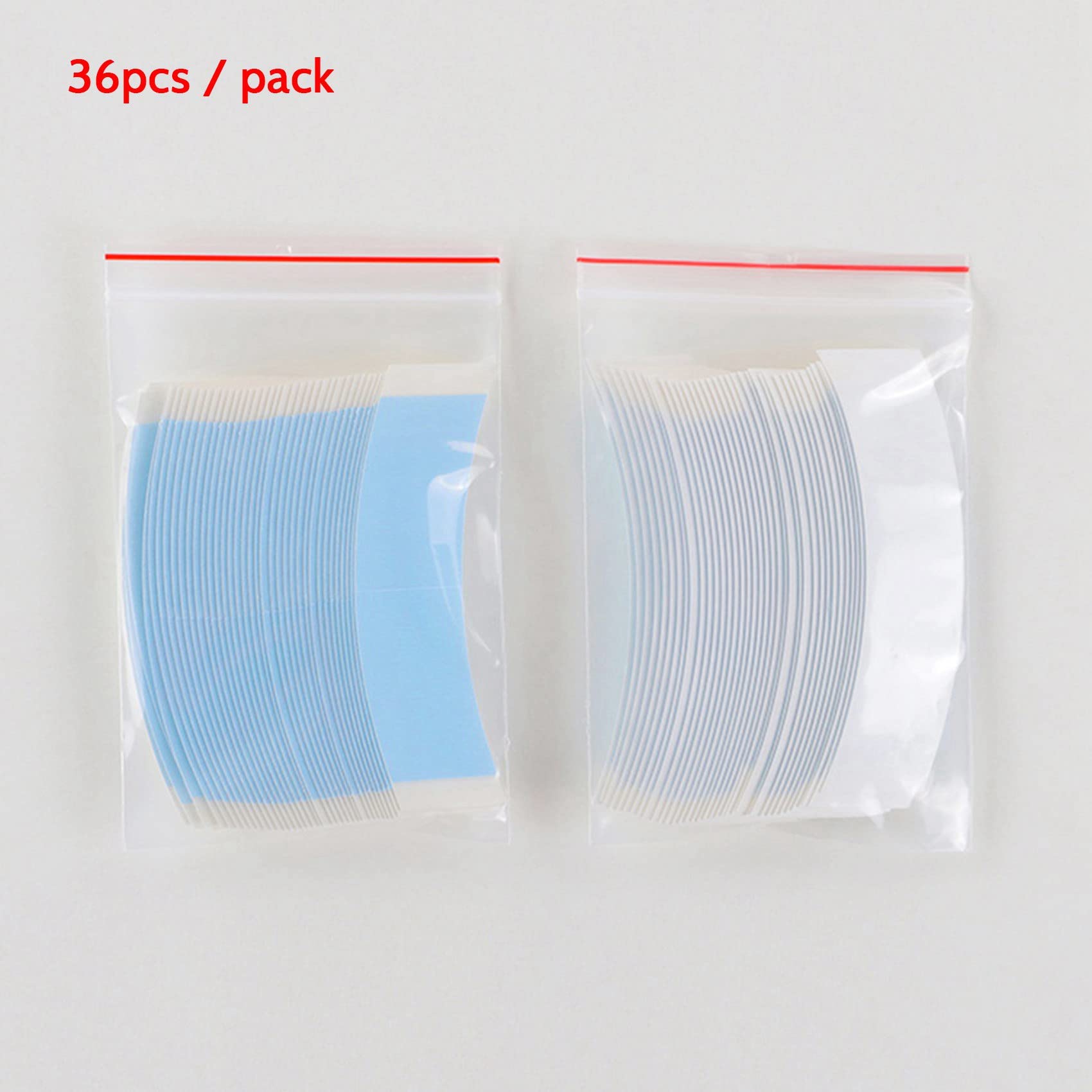 Grockstr 144Pcs Double Sided Tape - Strong Adhesive Wig Tape for Toupee & Lace Wigs | Blue Arc Tape for Secure Hold | Perfect for Cosplay, Daily Wear & Hair Extensions
