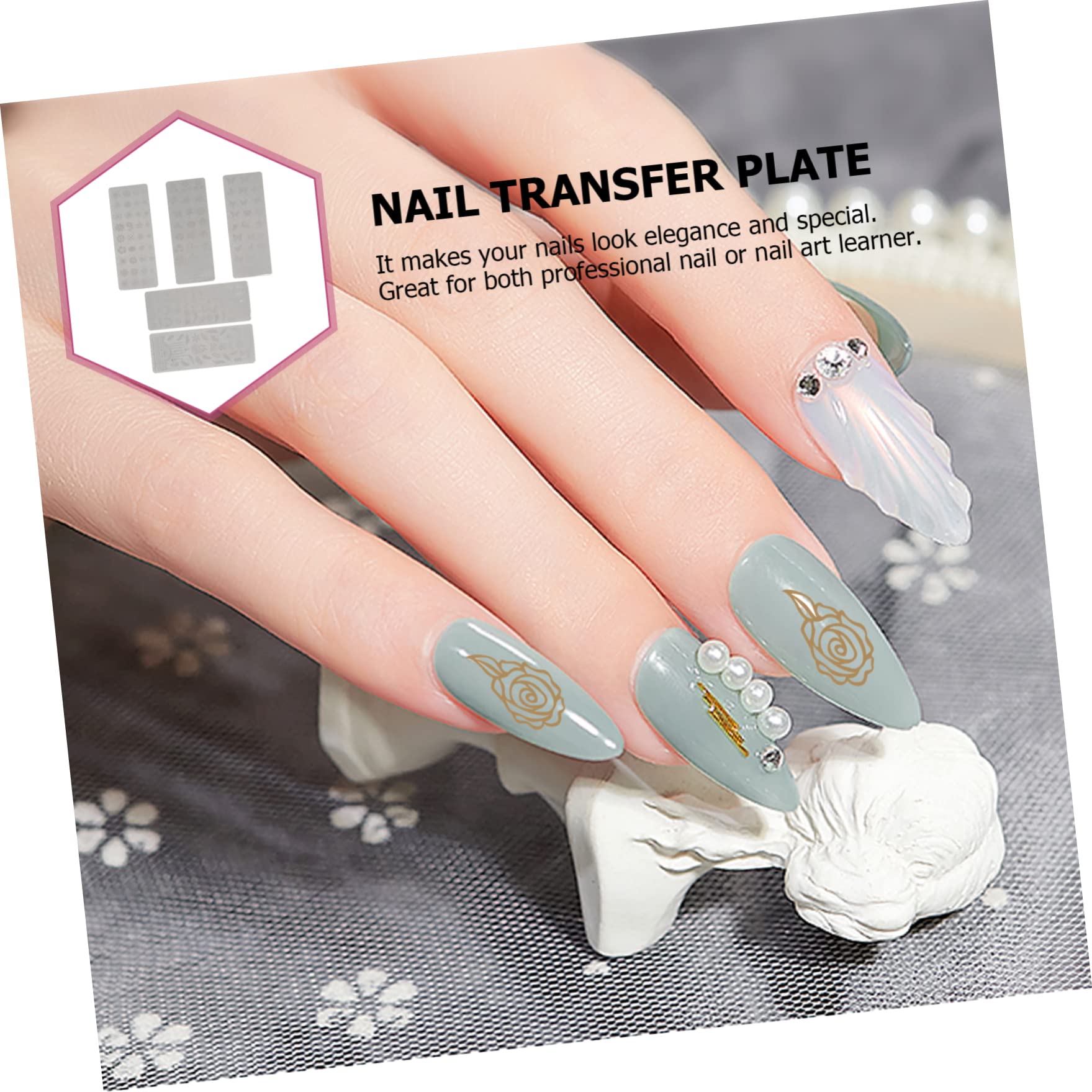 Beaupretty 15 Pcs Nail Stamping Plates Kit with Silicone Stamper - Professional Nail Art Design Tools Set, Metal Template & Image Plates for DIY Manicure - Perfect for Salon, Home Use & Gift Giving