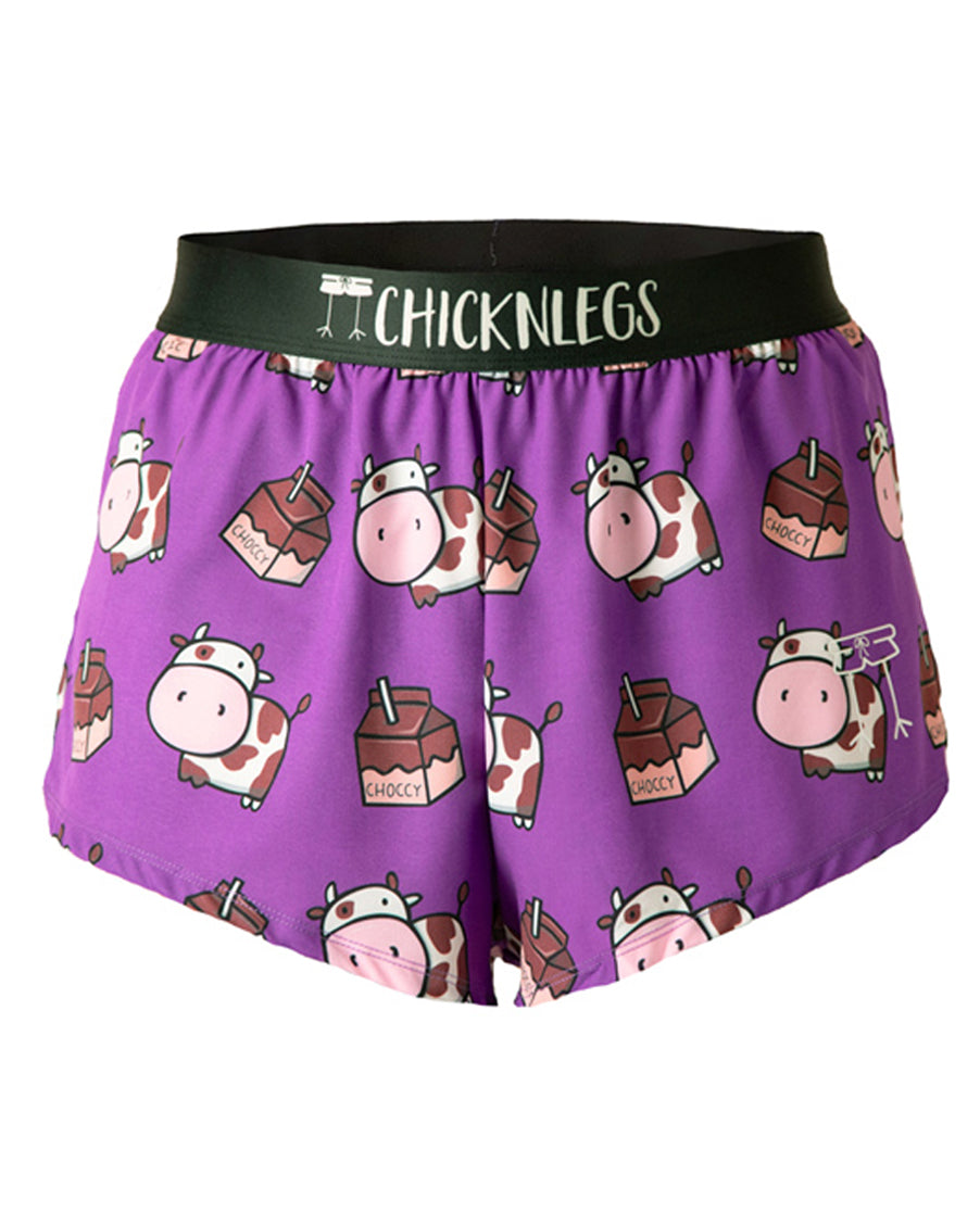 Men's Running Shorts with Built-in Liner - Choccy Cows 2 Split Athletic Shorts for Jogging, Gym Workouts & Outdoor Sports
