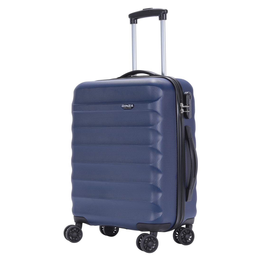 20 Inch Navy Blue ABS Hardside Carry-On Spinner Suitcase - Lightweight, Anti-Scratch Luggage for Business Travel & Weekend Getaways