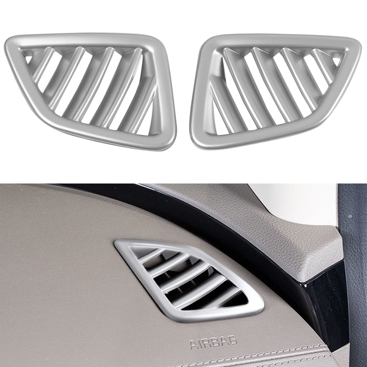 2022-2023 Kia Carnival ABS Matte Front Upper Air Vent Outlet Cover Trim - 2pcs Car Interior Accessories for Dash Protection & Style Upgrade