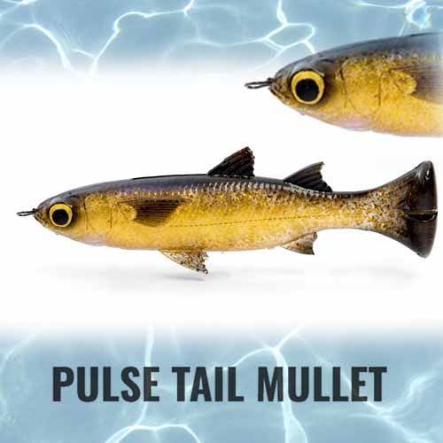 Savage Gear Pulse Tail Mullet Lure 5 Inch - Realistic Saltwater Fishing Bait for Bass, Trout, and Redfish - Perfect for Inshore and Offshore Fishing Adventures
