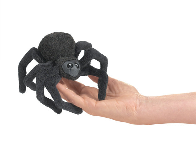 Folkmanis Mini Spider Finger Puppet - Adorable Hand Puppet for Kids, Storytelling & Pretend Play - Perfect for Halloween, Birthday Gifts & Classroom Activities
