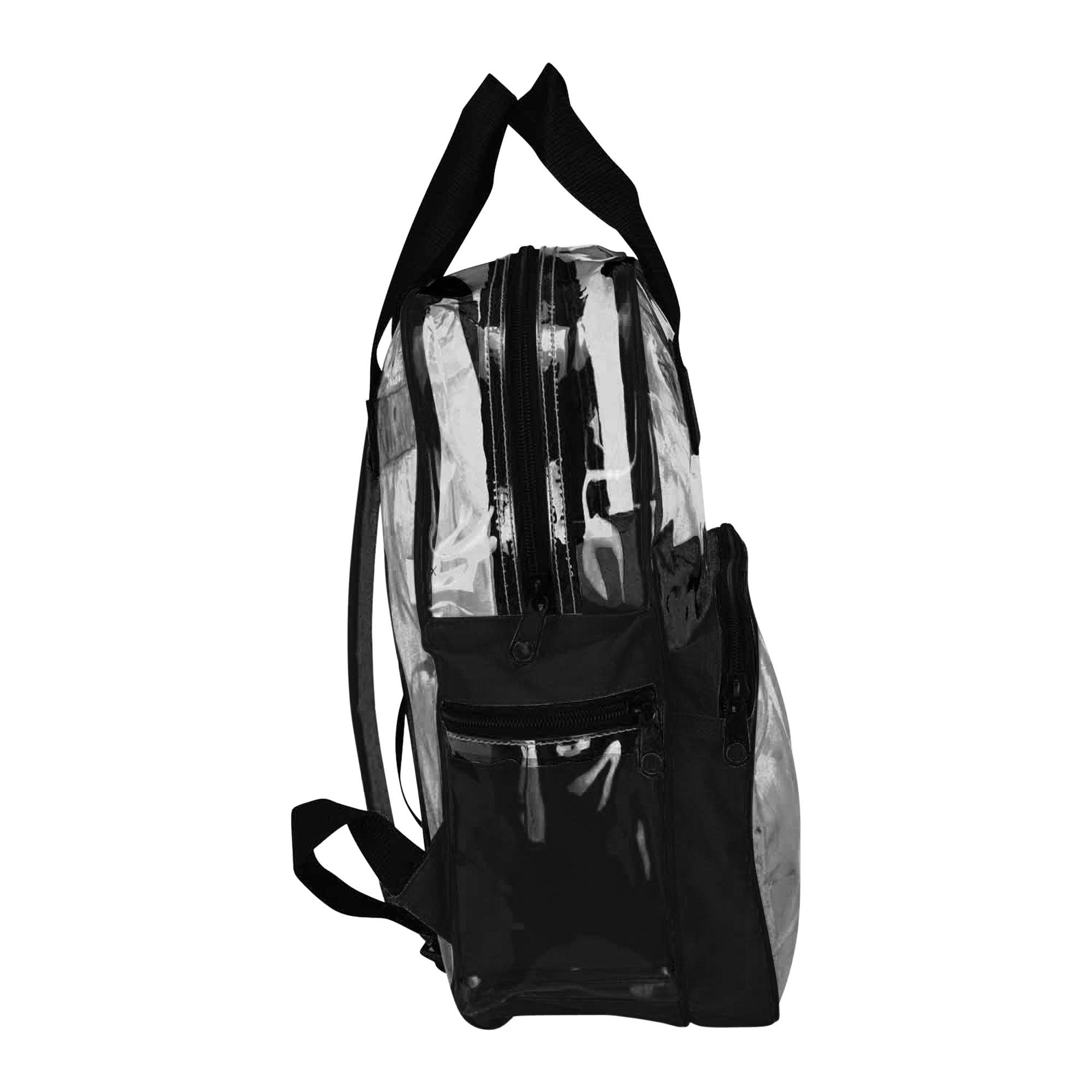DALIX Clear Backpacks Bulk 24 Pack - Transparent School Backpack for Students, TSA Approved Security Bag for Concerts, Stadiums & Travel