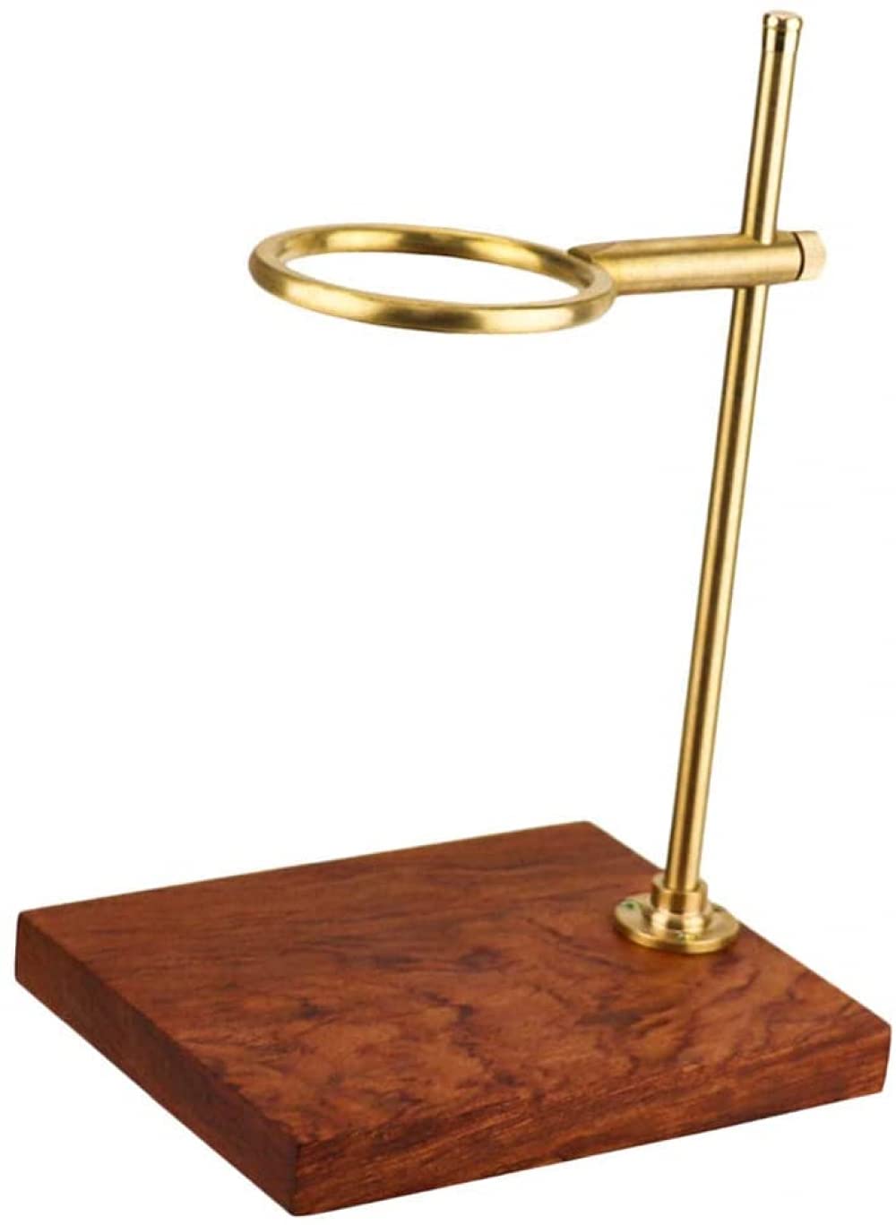 Adjustable Coffee Dripper Holder - Manual Wooden Filter Cup Stand with Light Brown Gold Finish | Perfect for Pour Over Coffee, Chemex & Drip Brewing at Home or Cafe