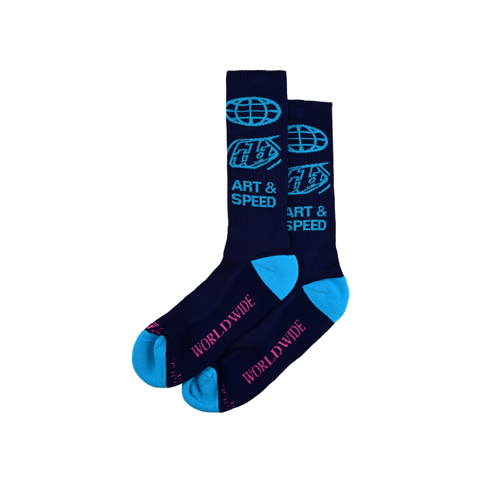 Men's Performance Socks - Breathable Moisture-Wicking Athletic Socks for Running, Hiking & Sports - Worldwide Midnight Color - Perfect for Workouts, Travel & Everyday Comfort