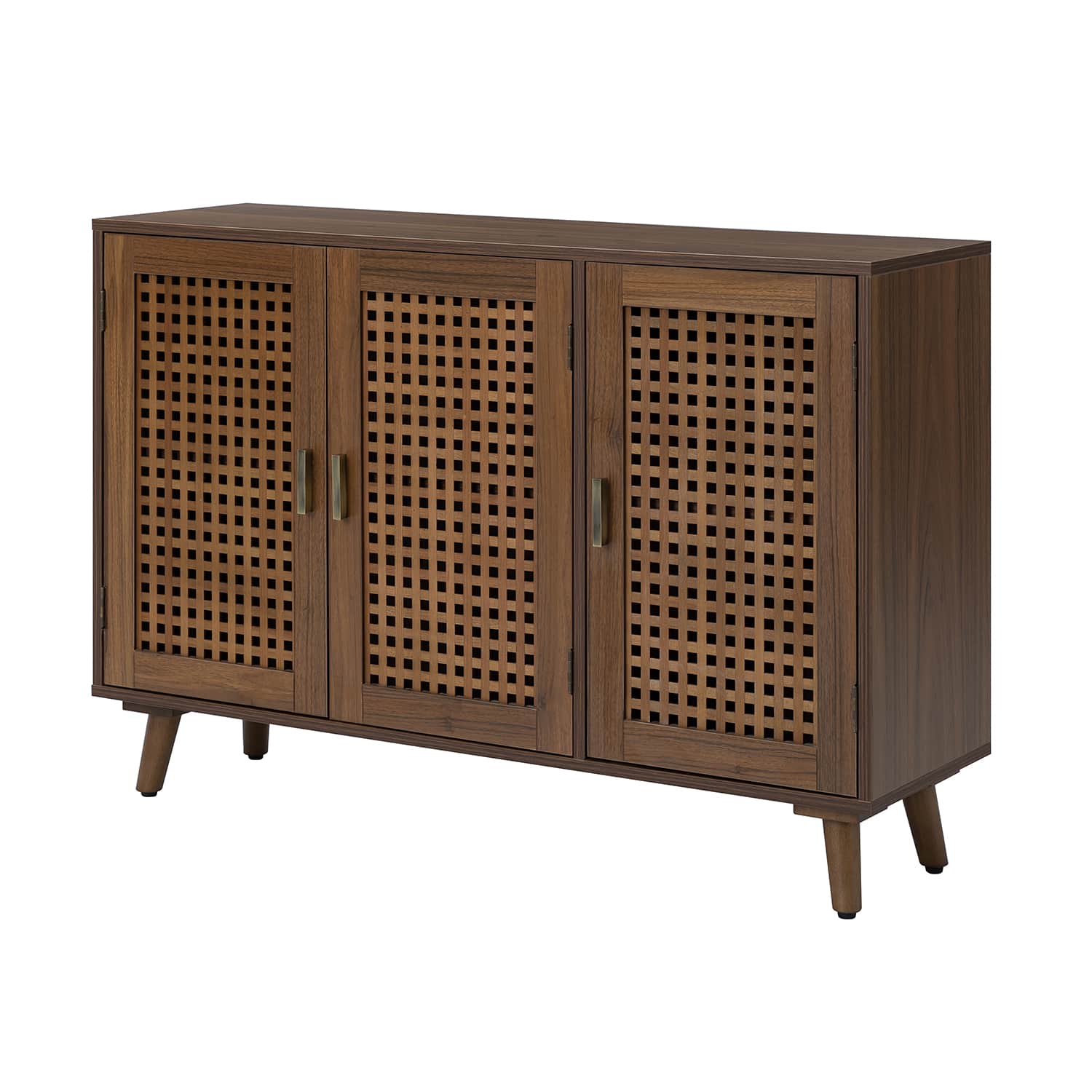 3-Door Accent Entryway Cabinet - Solid Wood Hallway Storage Organizer for Shoes, Coats & Home Decor | Perfect for Entryways, Halls & Living Rooms
