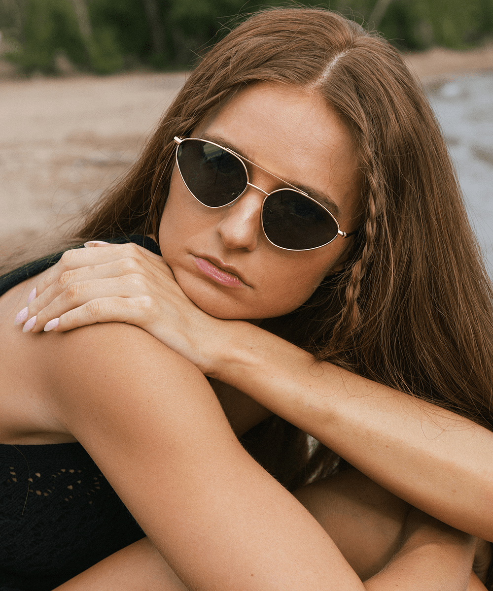 Stylish Stevie Cat Eye Sunglasses for Women - UV Protection, Retro Fashion - Perfect for Beach, Driving & Outdoor Activities