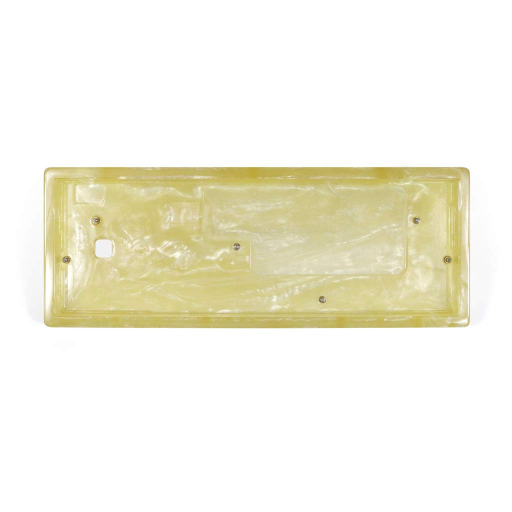 Kingjinglo Resin Light Case - 60% Keyboard Case for GH60, DZ60, XD60 - Milk Shell PCB Costar Plate - Perfect for Gaming, Typing & Mechanical Keyboard Enthusiasts
