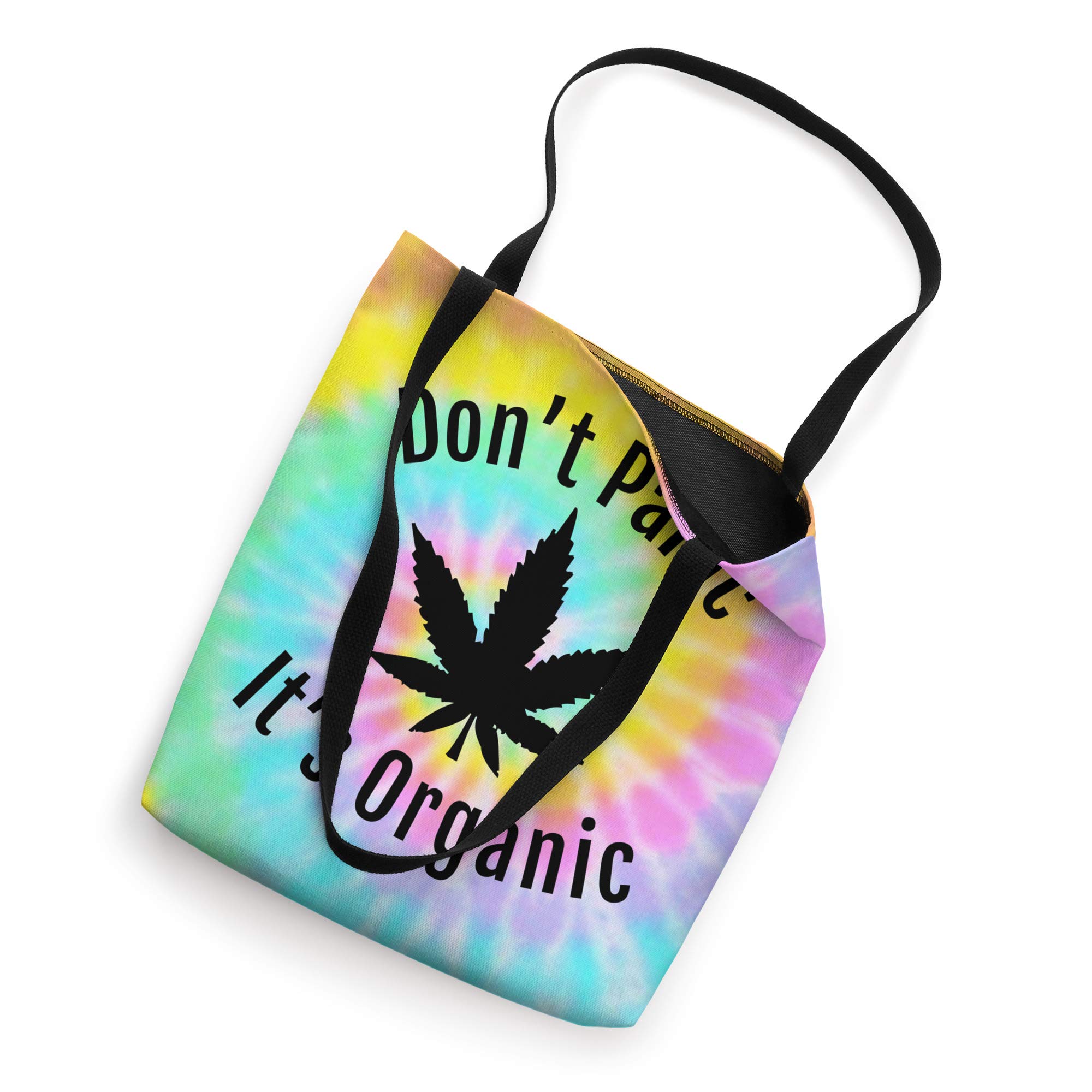 Eco-Friendly Weed Leaf Marijuana Stoner Tie Dye Tote Bag - Reusable Grocery Shopping Bag for Beach, Festival & 420 Celebrations