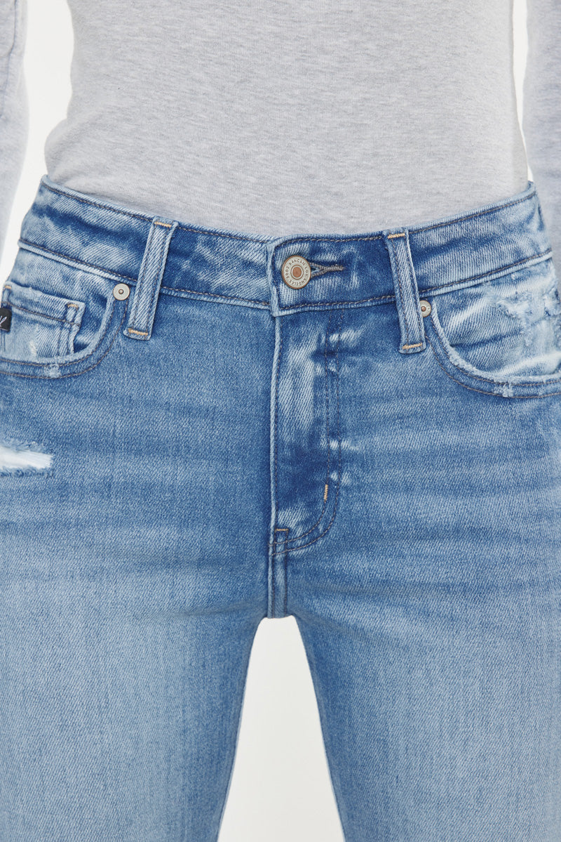 Rosecrans Mid Rise Flare Jeans for Women - Vintage Inspired Stretch Denim Pants - Perfect for Casual Outfits & 70s Style Fashion