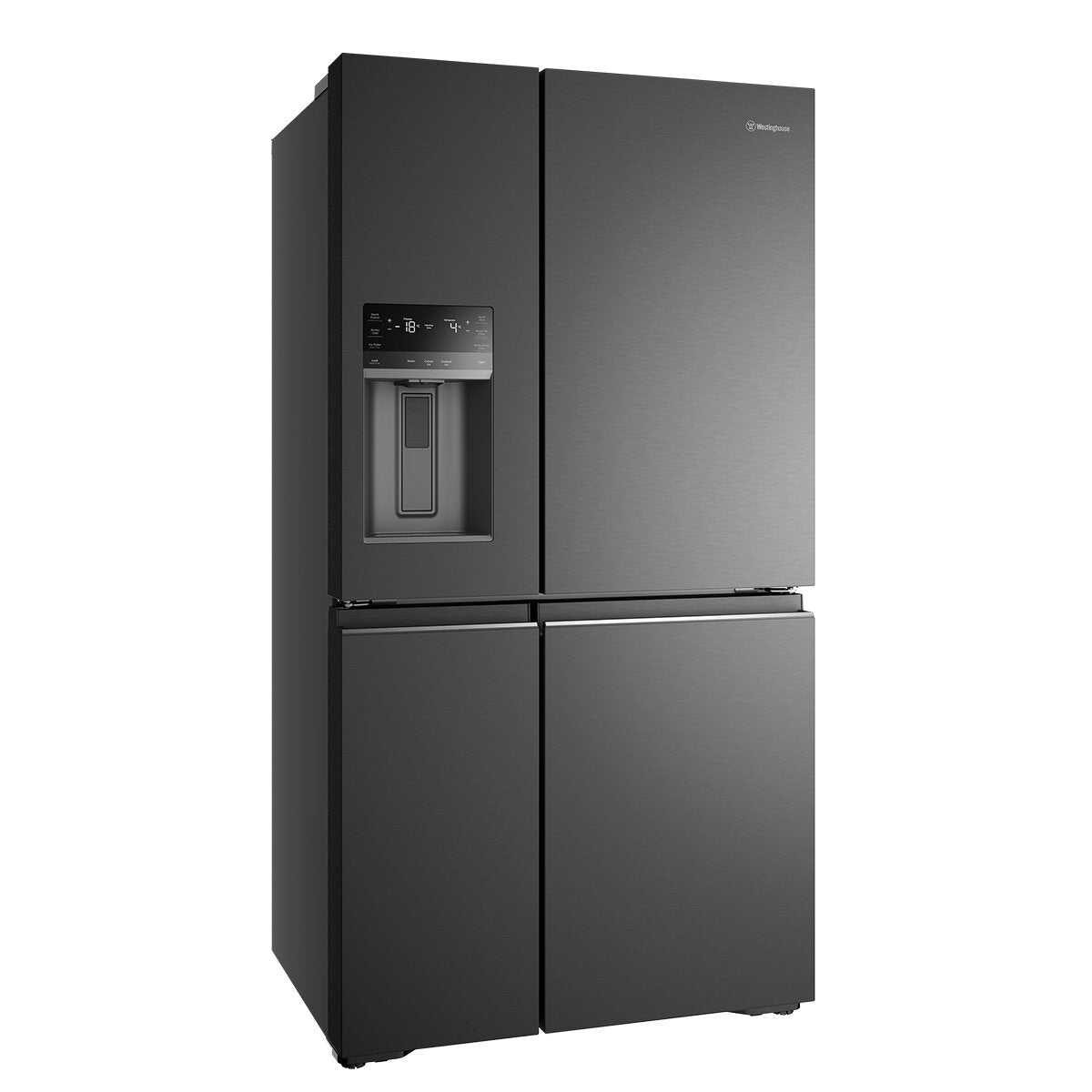 Westinghouse 609L Quad Door Refrigerator with Ice and Water Dispenser - Matte Black WQE6170BB - Perfect for Large Families, Entertaining & Modern Kitchens