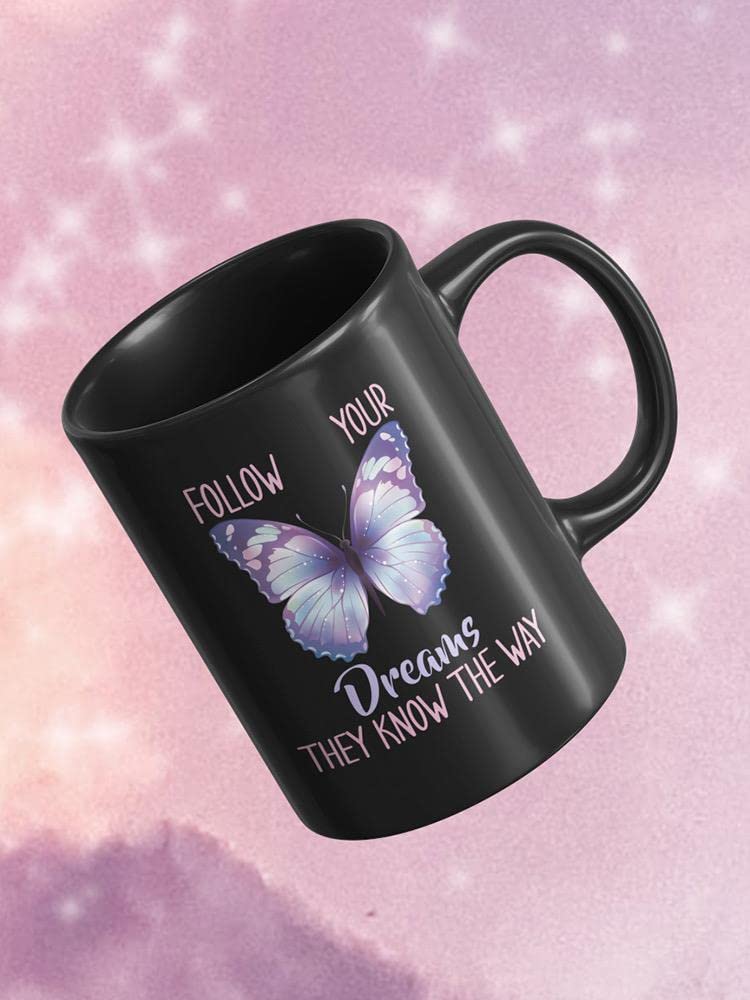 Follow Your Dreams Butterfly Coffee Mug - Inspirational Ceramic Cup for Tea & Coffee Lovers - Perfect Gift for Women, Office Use & Home Decor