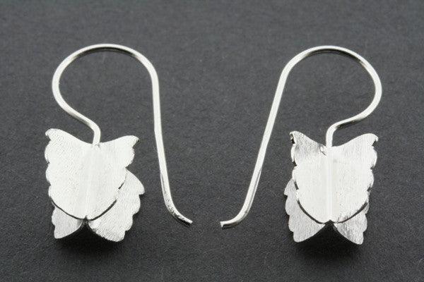Sterling Silver Crinkle Earrings for Women - Elegant Dangle Hoop Earrings for Everyday Wear & Special Occasions