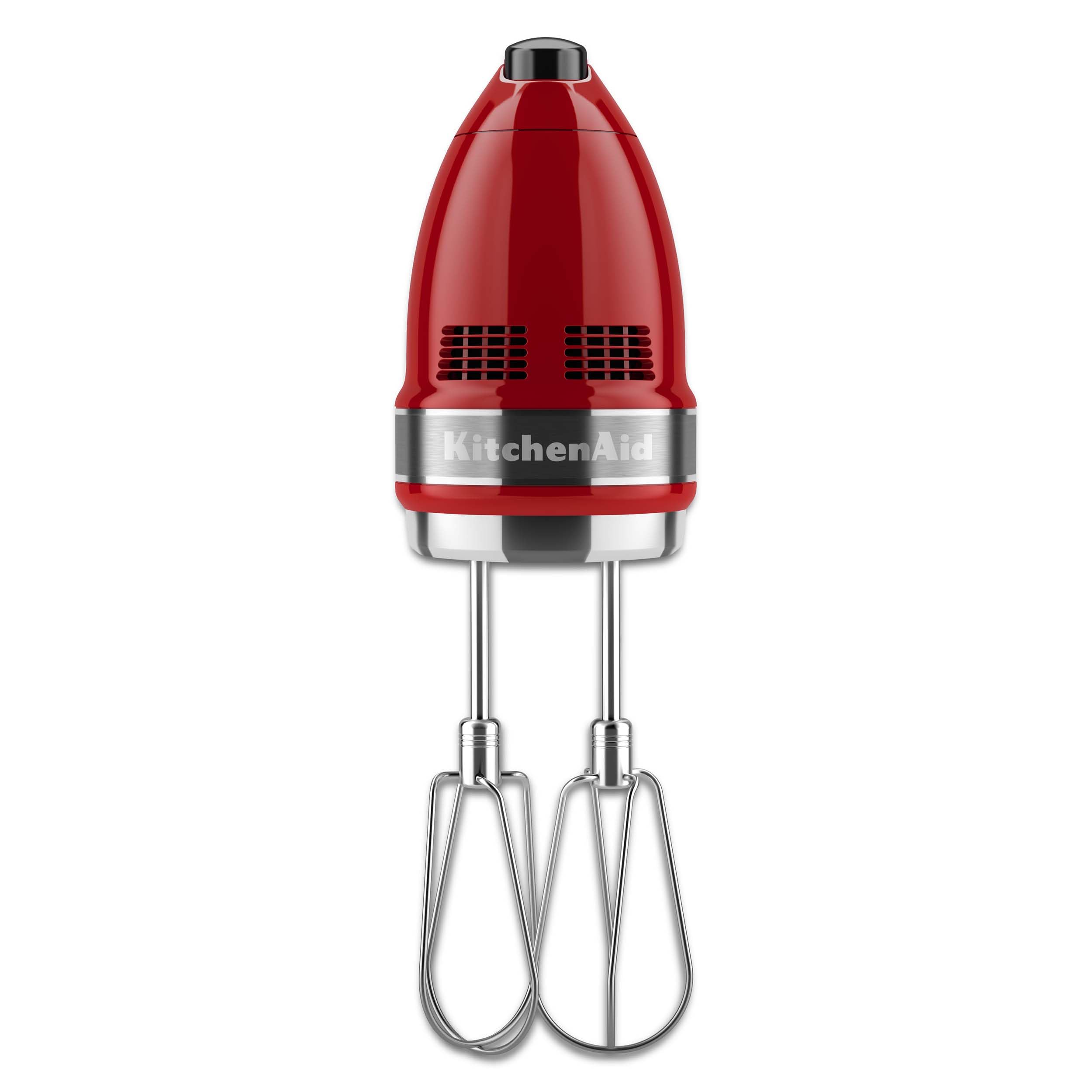 KitchenAid KHM7210 7-Speed Hand Mixer - Powerful 250W Electric Handheld Mixer with Dough Hooks & Whisks - Perfect for Baking Cakes, Cookies & Dough - Empire Red Stand Mixer for Home Kitchen & Professional Use