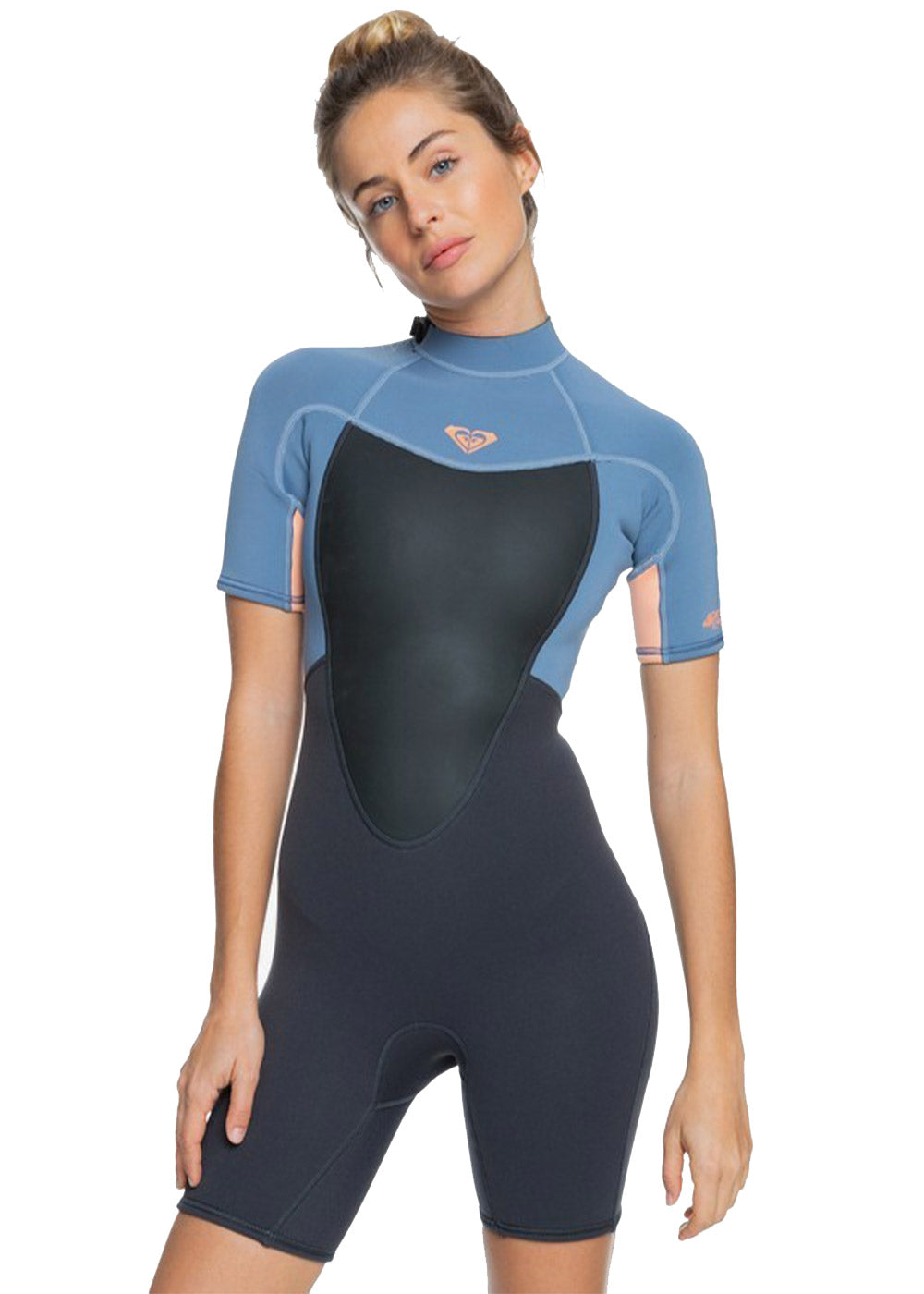 Roxy Women's 2.0mm Prologue Short Sleeve Back Zip Spring Wetsuit - Perfect for Surfing, Swimming & Water Sports