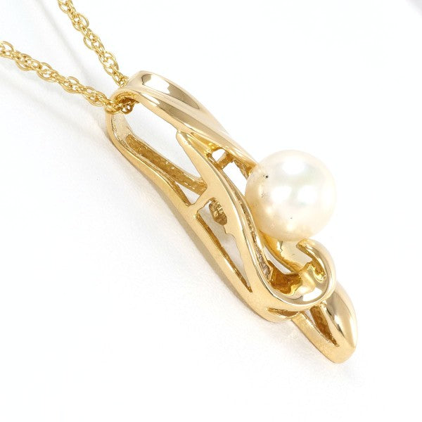 18K Yellow Gold Akoya Pearl Diamond Necklace for Women - Elegant Pearl Jewelry Gift for Anniversary, Wedding & Special Occasions