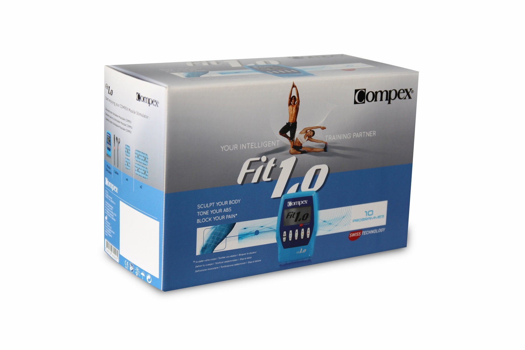 Compex Fit 1.0 Muscle Stimulator - EMS Device for Pain Relief, Muscle Recovery & Strength Training - Portable TENS Unit for Athletes, Physical Therapy & Home Use