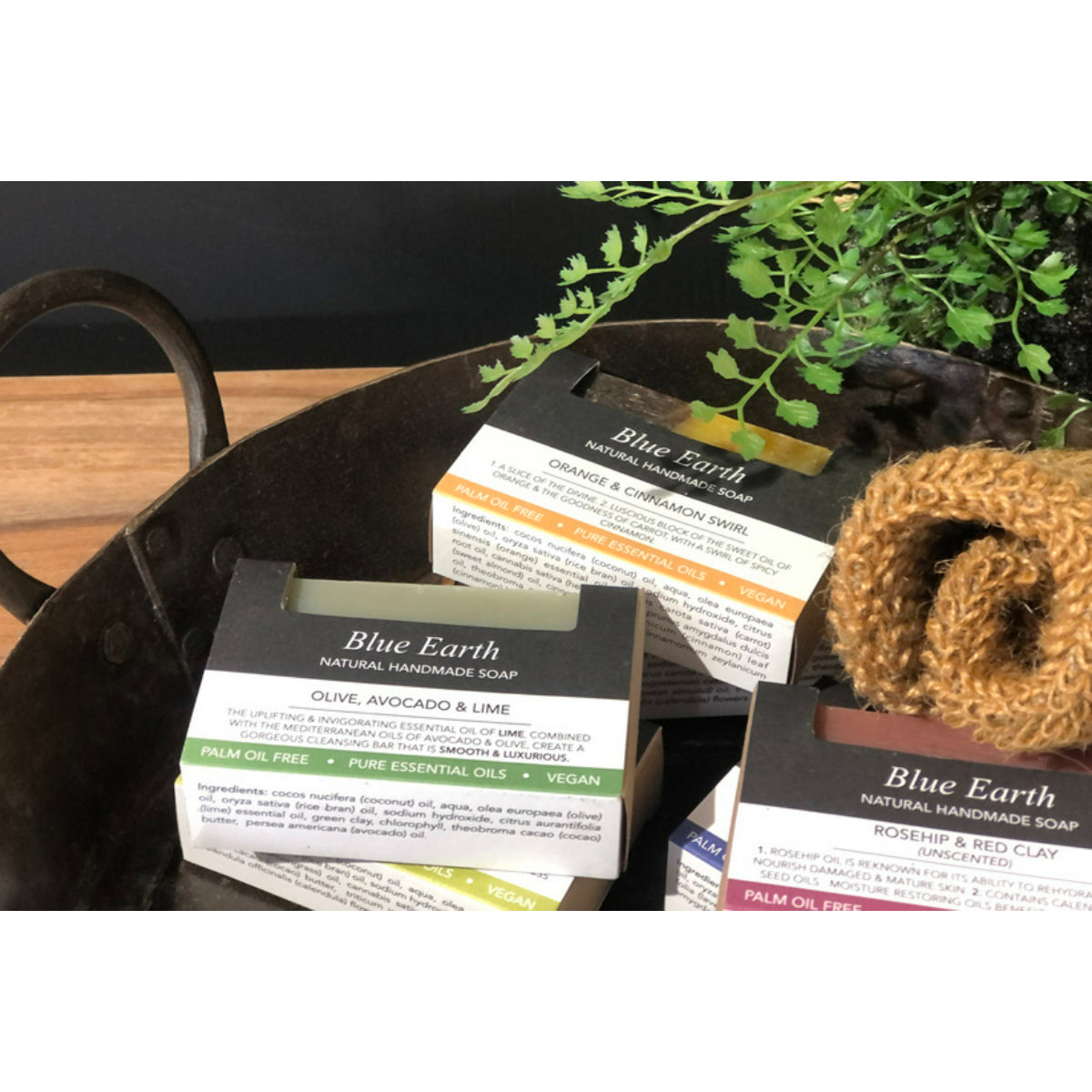 Blue Earth Natural Cinnamon Handmade Soap 85g - Organic & Vegan for Sensitive Skin, Perfect for Daily Cleansing & Aromatherapy