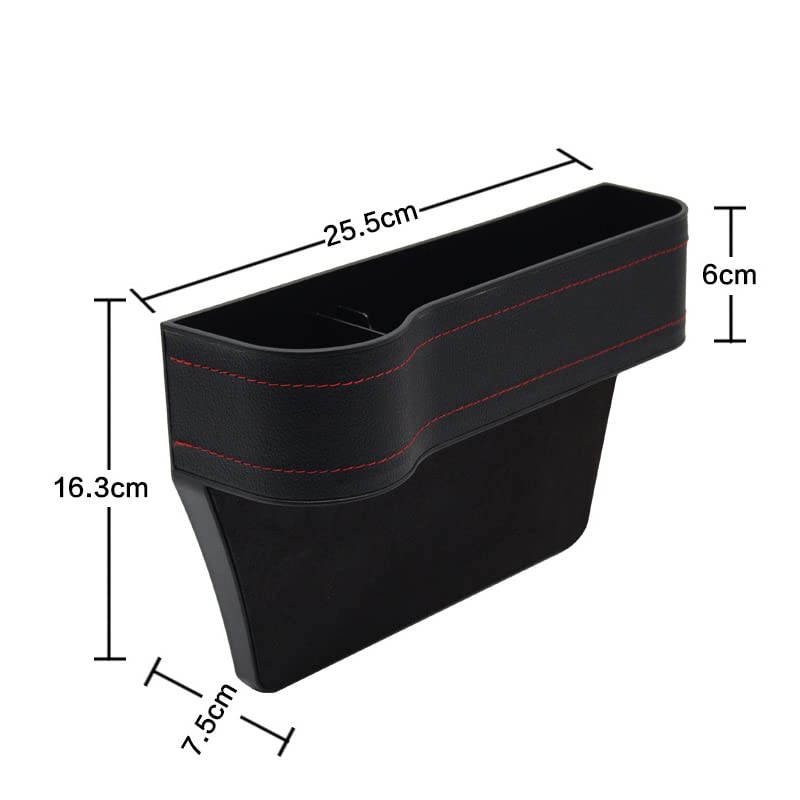 2 Pack Car Seat Gap Organizer - Storage Box & Slit Filler Holder for Phone, Wallet, Keys - Universal Car Accessories for Sedans, SUVs & Trucks (Perfect for Road Trips & Daily Commute)