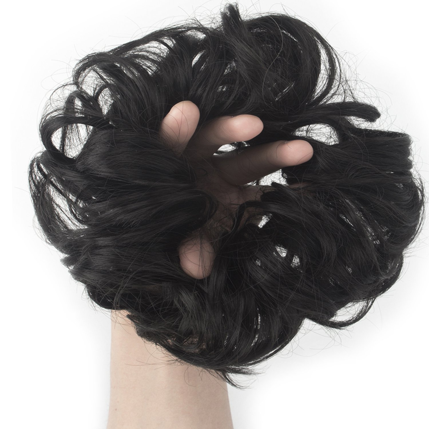 Messy Bun Hair Extensions - Clip-in Chignon Updo Hairpiece with Scrunchie for Women | Perfect for Weddings, Parties & Everyday Styling