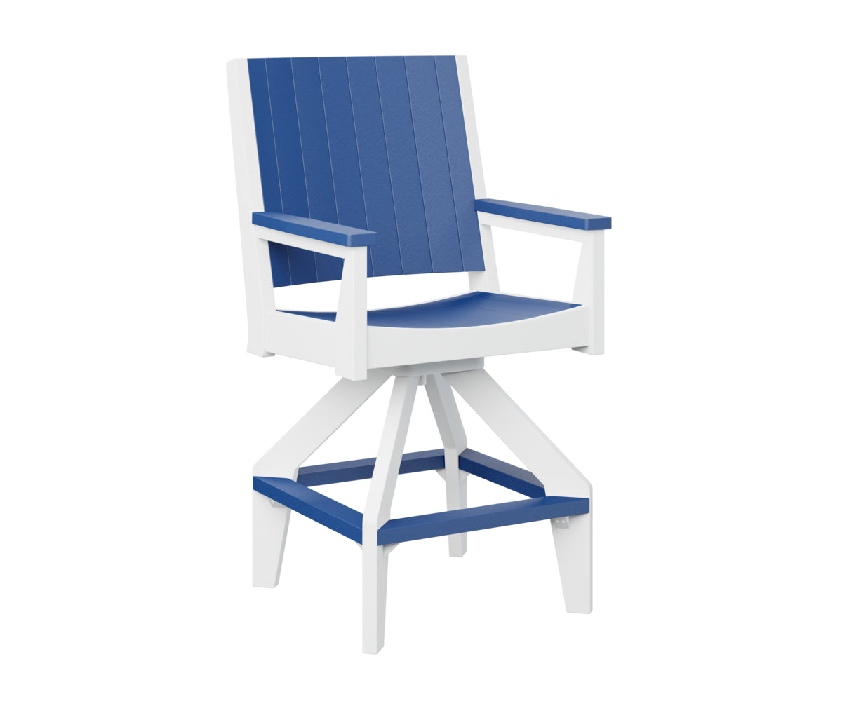 Pacific Blue on White